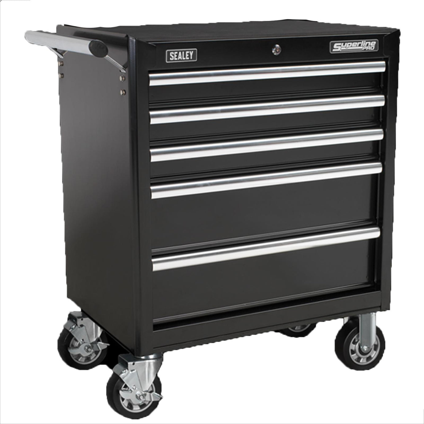 Rollcab 5 Drawer With Ball Bearing Slides - Black From Sealey AP33459B Syd