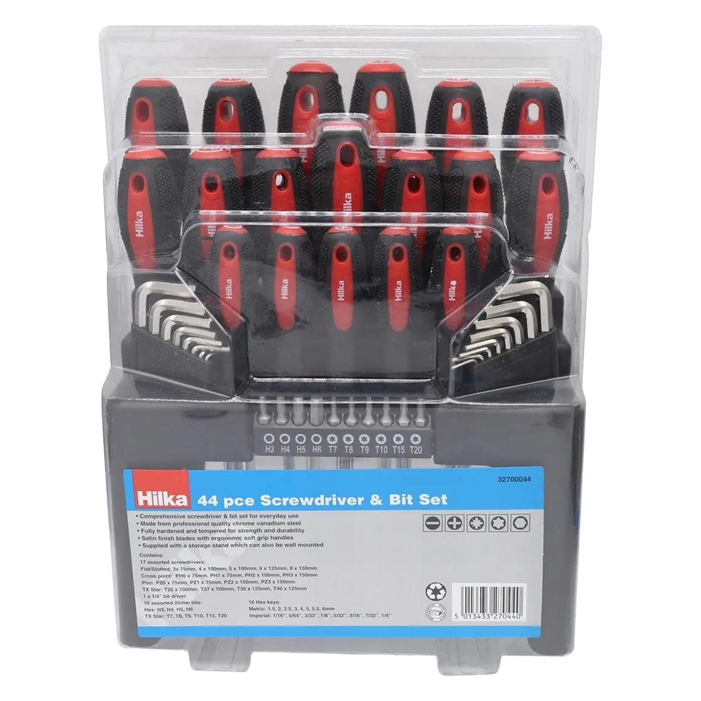 Hilka Screwdriver & Bit Set 44pce