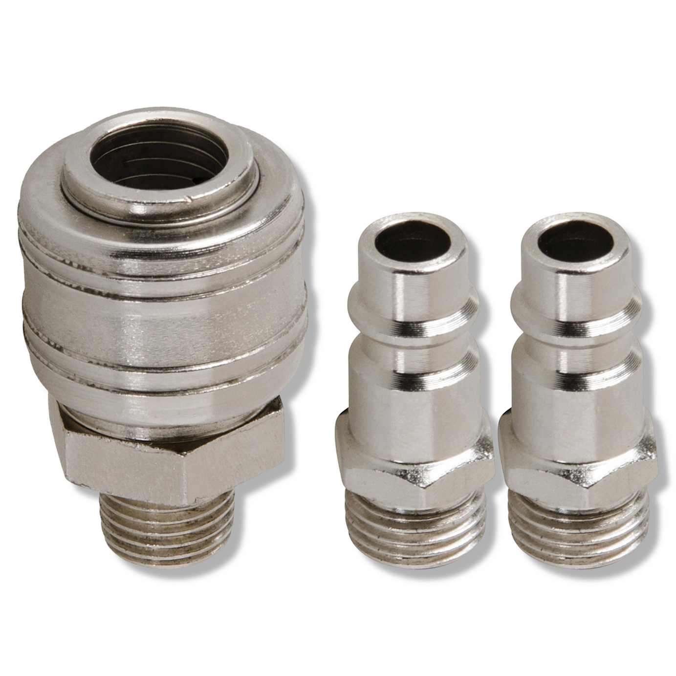 Male Euro Air Line Hose Fitting Connector Quick Release Coupler 1/4" BSP 3Pcs