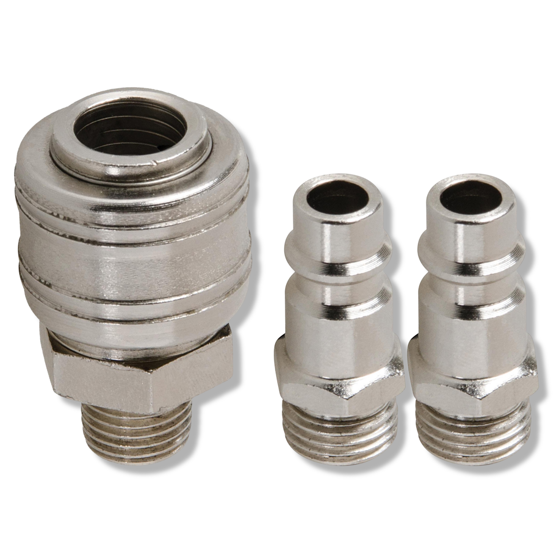 Male Euro Air Line Hose Fitting Connector Quick Release Coupler 1/4" BSP 3Pcs