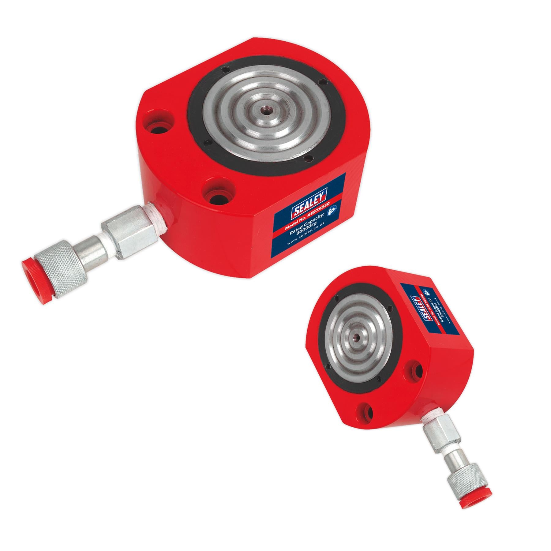 Sealey Push Ram - Short 30tonne Chromed Ram With Polyurethane Seals