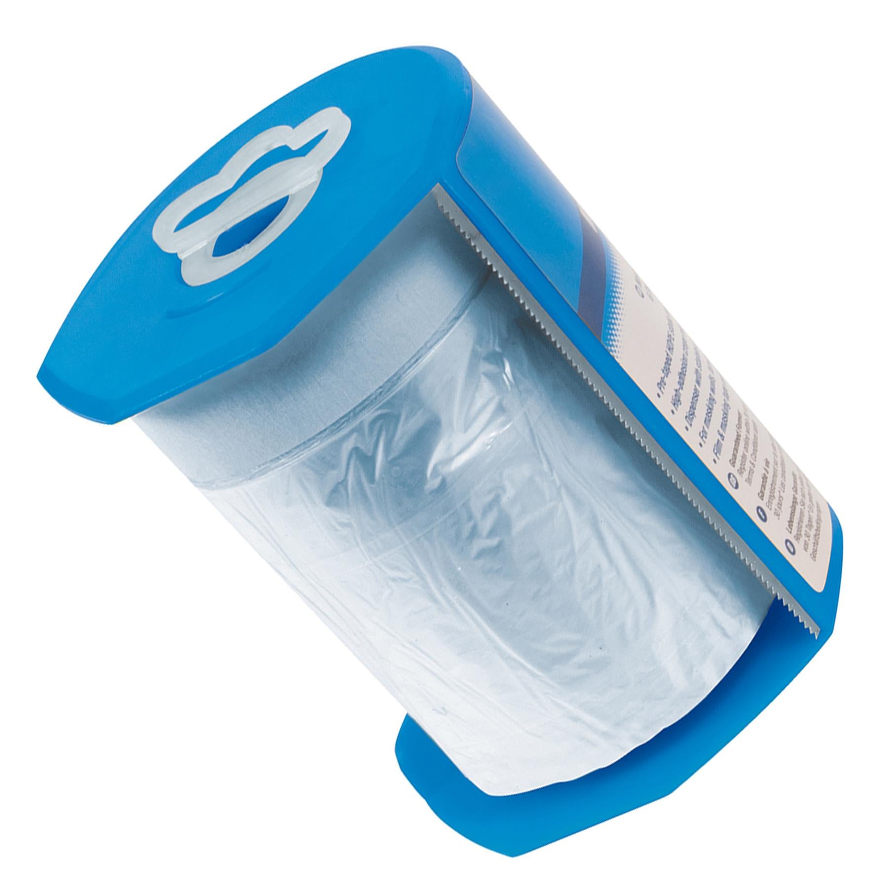 Masking And Shield Tape & Dispenser 550mm x 33m Polythene Dust Sheet Film - 10pk