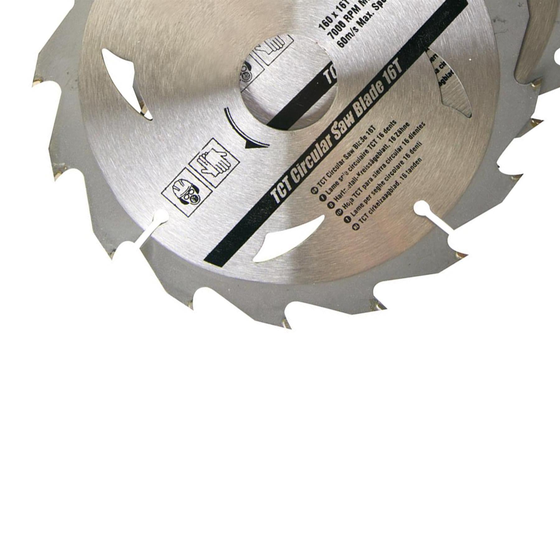 3 Piece TCT Circular Saw Blade Set 160 x 30 - 20, 16, 10mm Rings