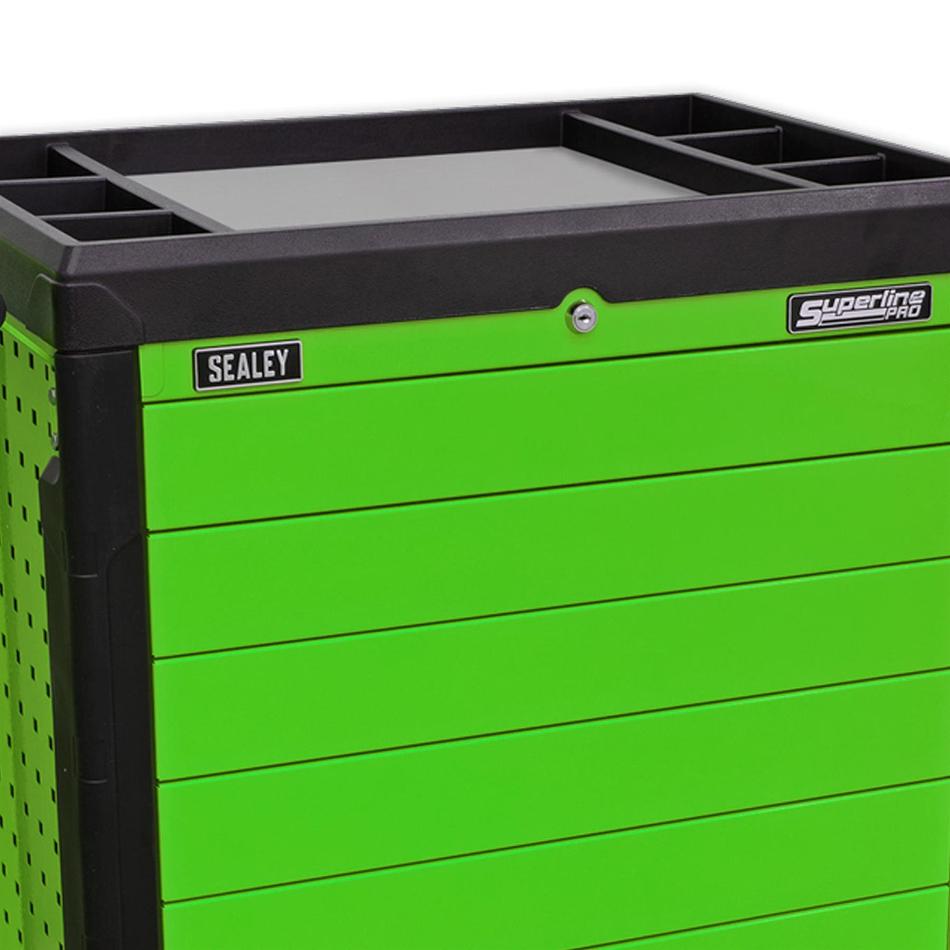 Sealey Rollcab 7 Drawer Push-To-Open Hi-Vis Green APPD7G