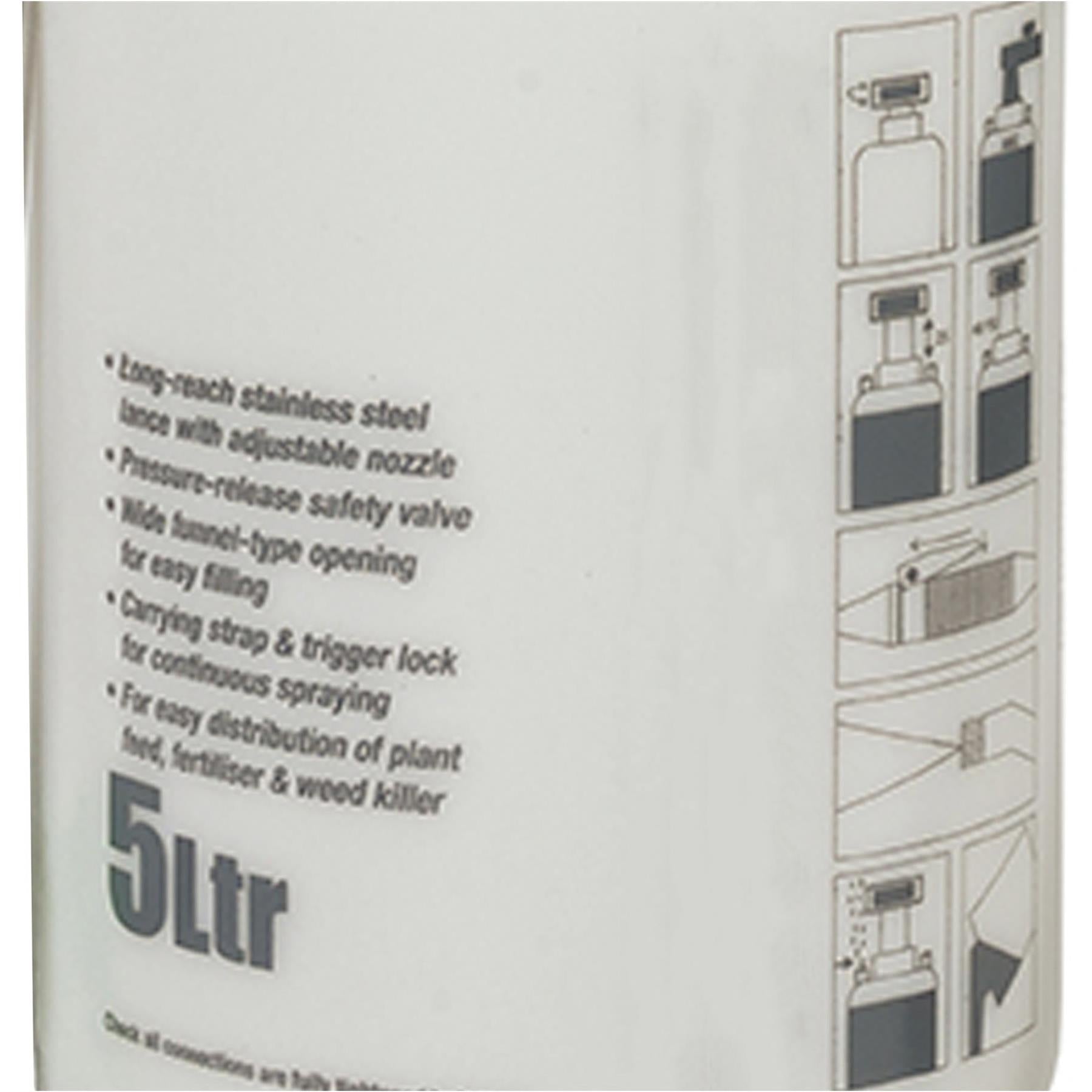 5 Liter Pressure Garden Sprayer Variable Nozzle Powerful Pump Housework Cleaning