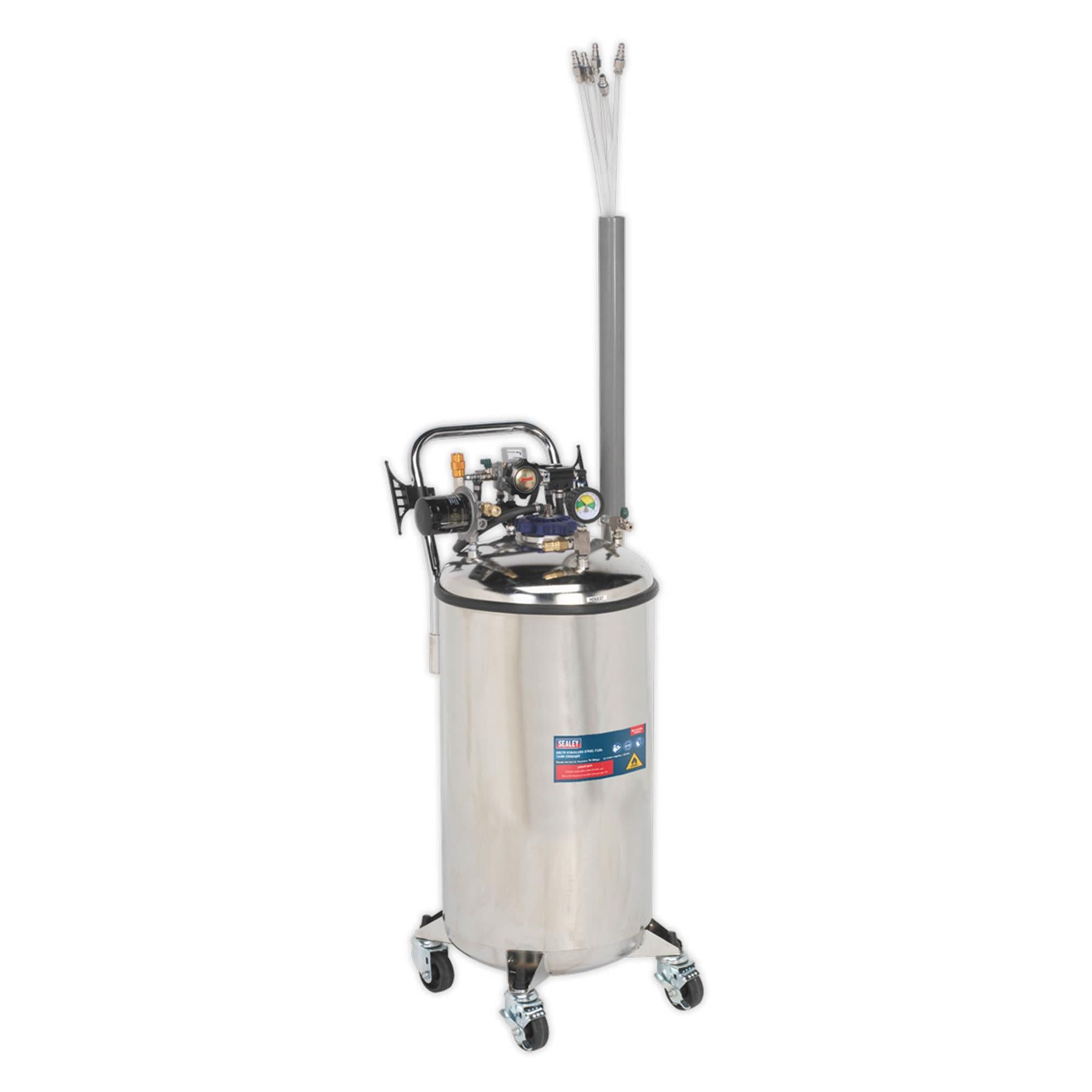 Sealey Fuel Tank Drainer 90L Stainless Steel