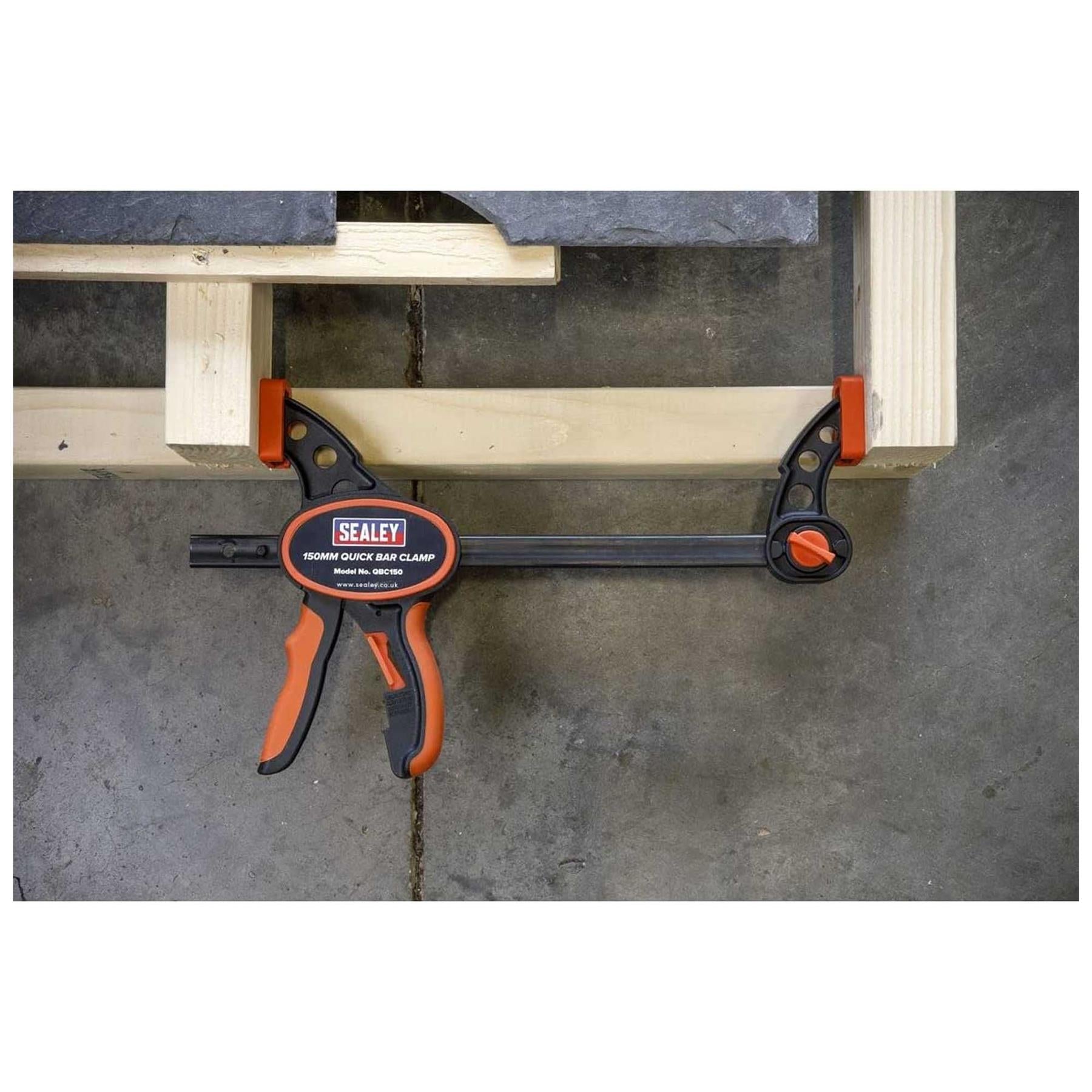 Sealey Quick Bar Clamp 150mm - 2pc Set
