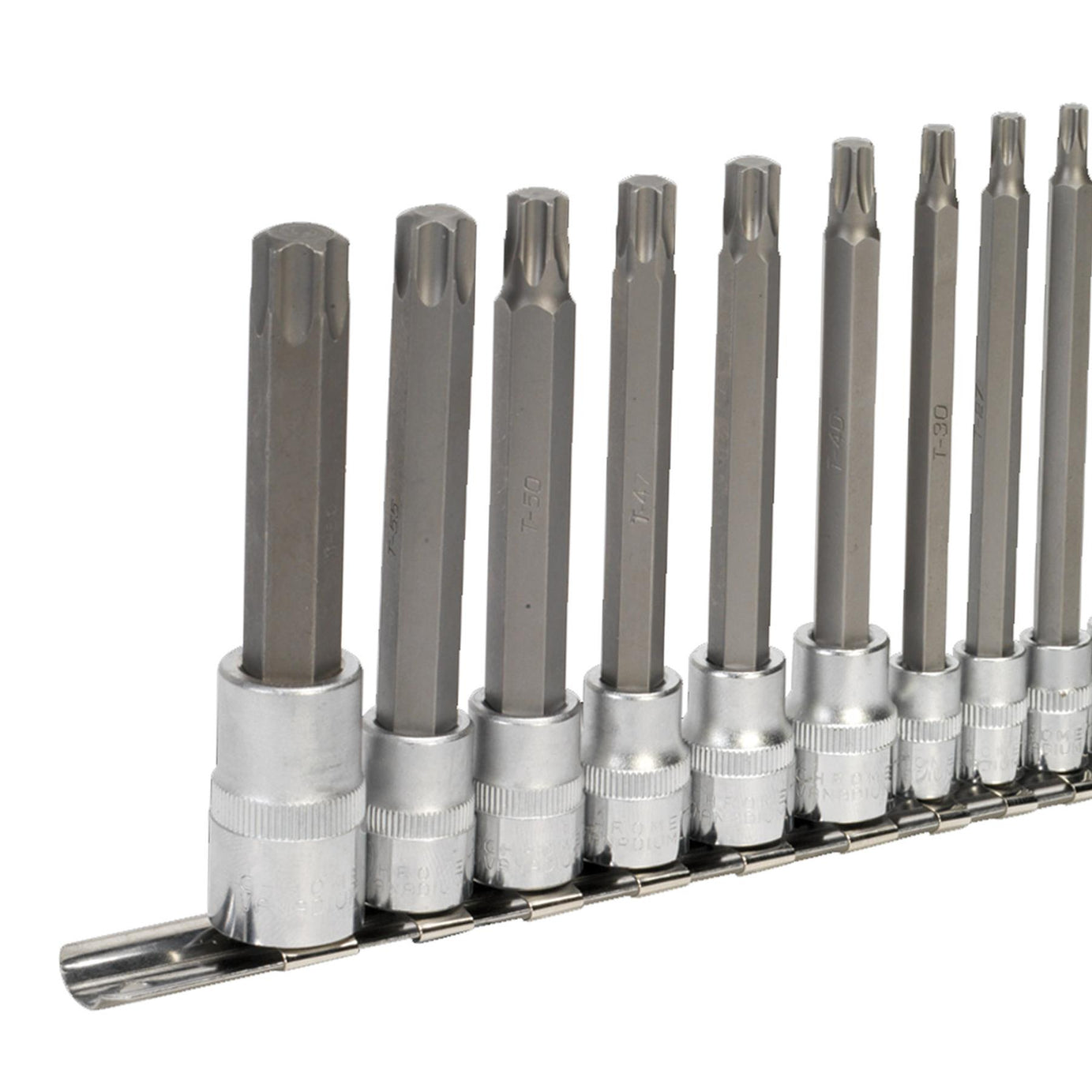 Sealey TRX-Star Socket Bit Set 12pc 1/4", 3/8" & 1/2"Sq Drive 100mm