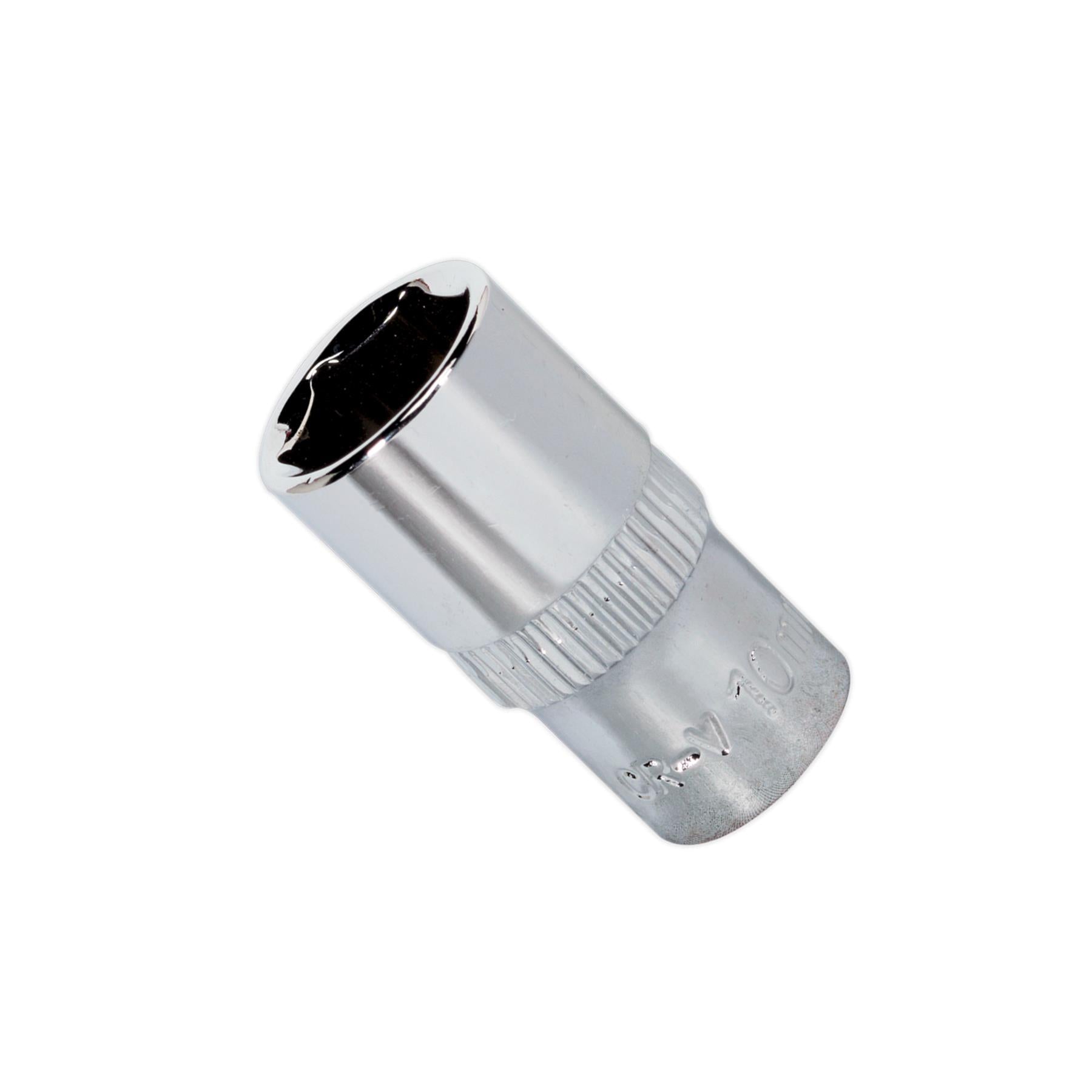 Sealey WallDrive® Socket 10mm 1/4"Sq Drive Fully Polished