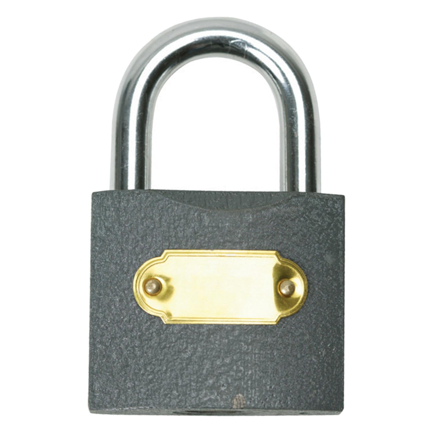 Iron Padlock - 40mm Home Office Travel Safety Security 3 Keys Hardened
