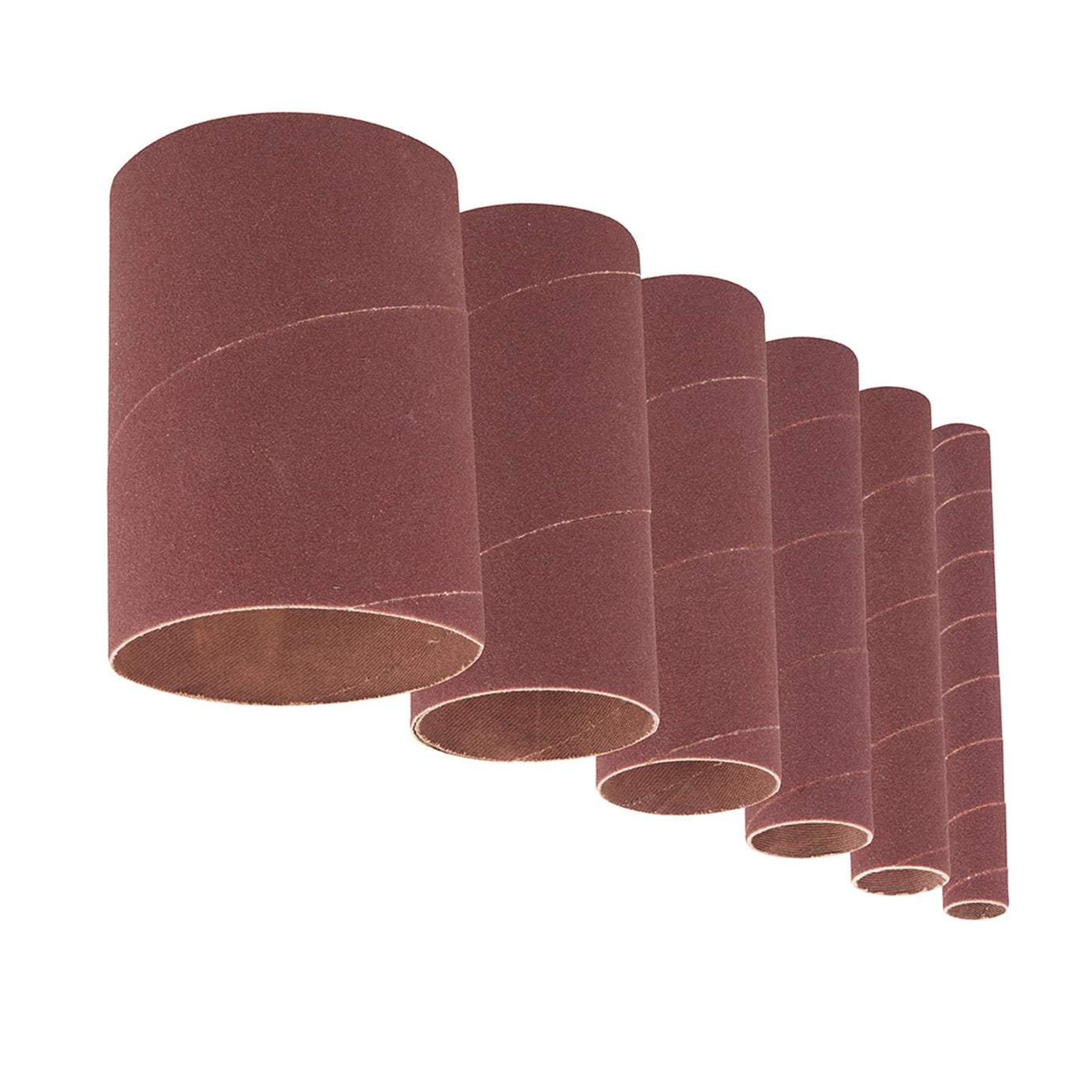 140mm Bobbin Sleeve Set 6Pce 60 Grit Sanding Curves Bends Spindle DIY Tool