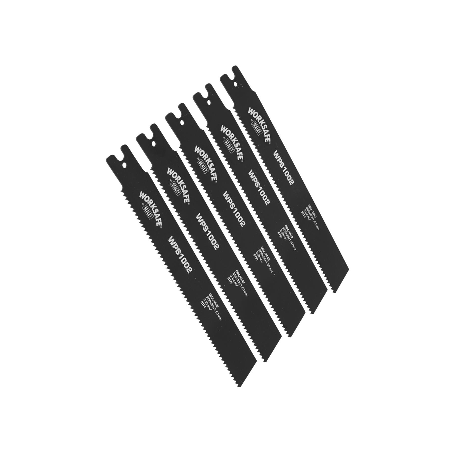 Sealey Pipe Saw Blade 200 x 25 x 1.7mm 8tpi - Pack of 5