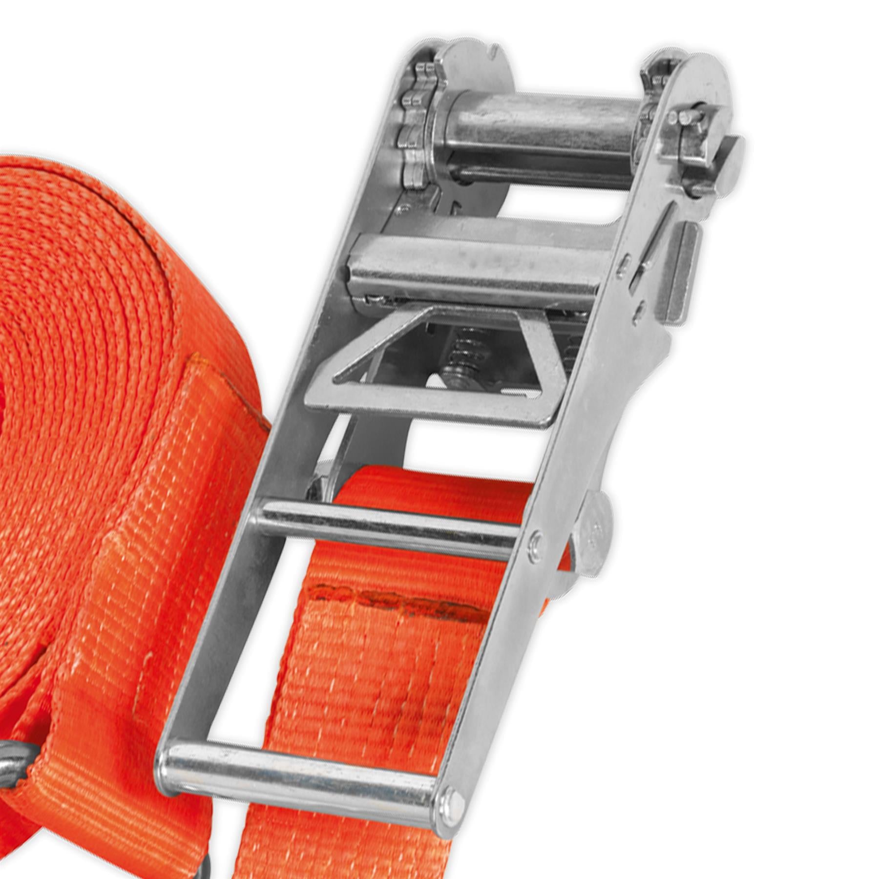 Sealey Ratchet Tie Down 75mm x 8m Poly Web 10000kg Load Test