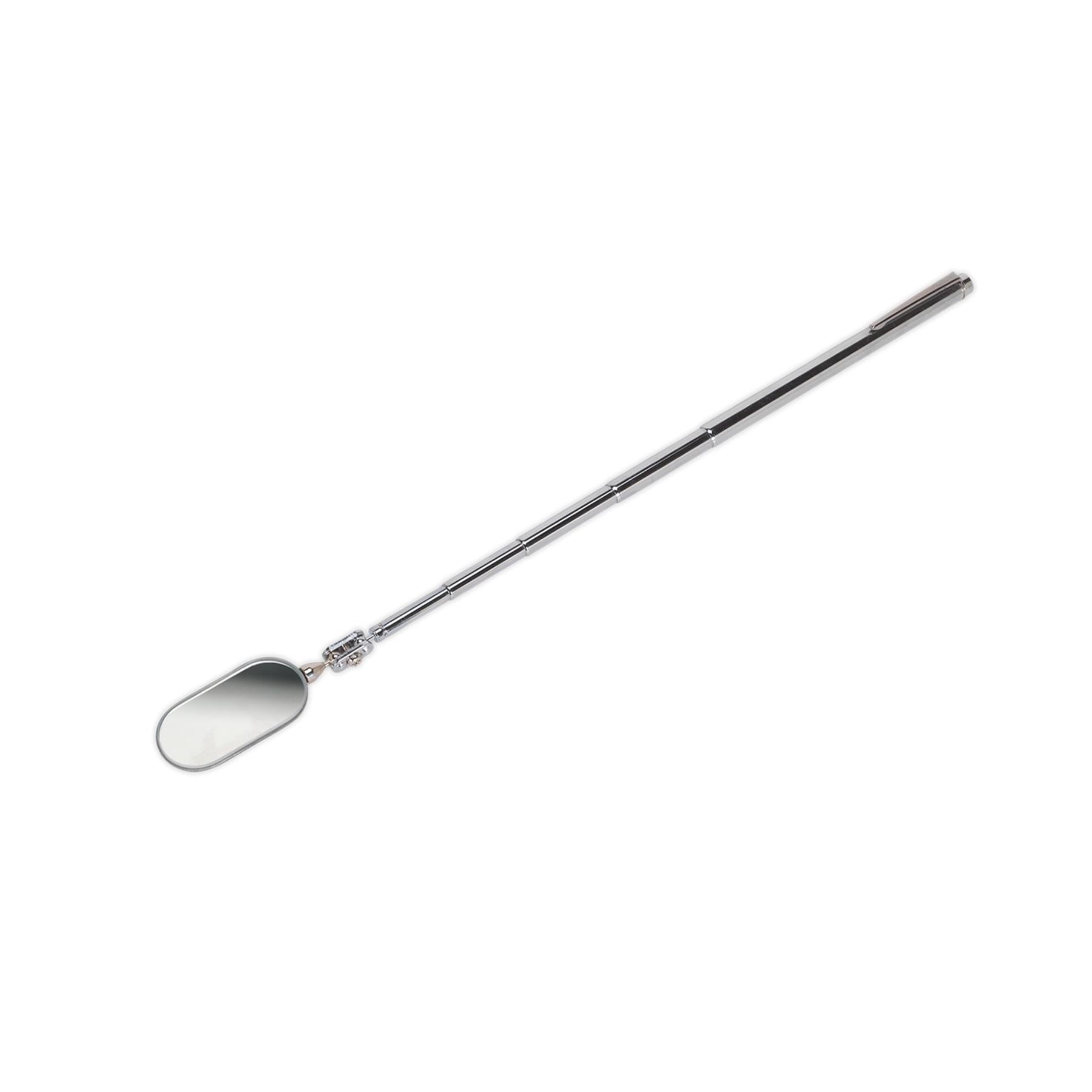 Sealey Telescopic Articulated Mirror 50 x 25mm Chromed Metal Body