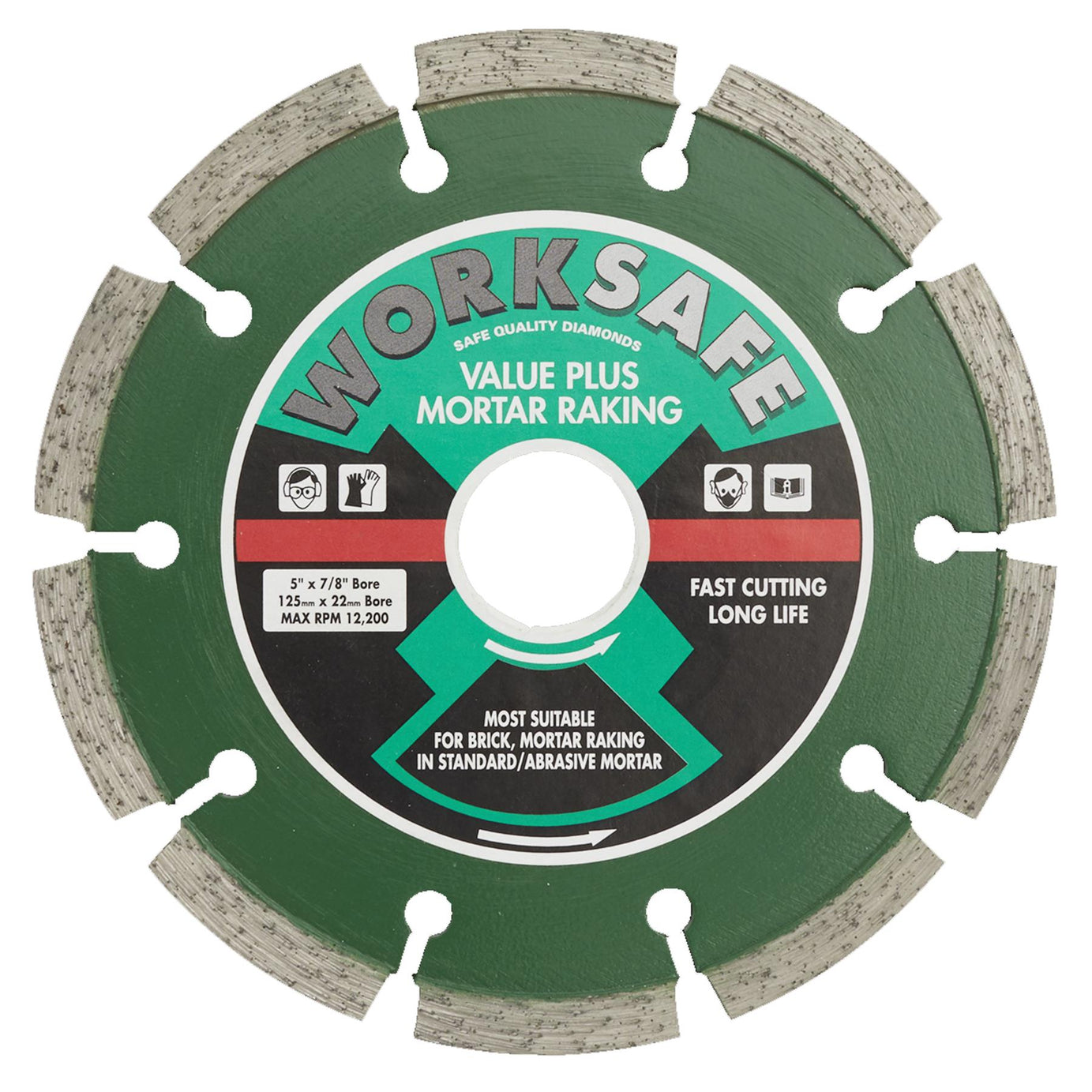Sealey Value Plus Diamond Blade 125 x 22mm Cutting hard and medium