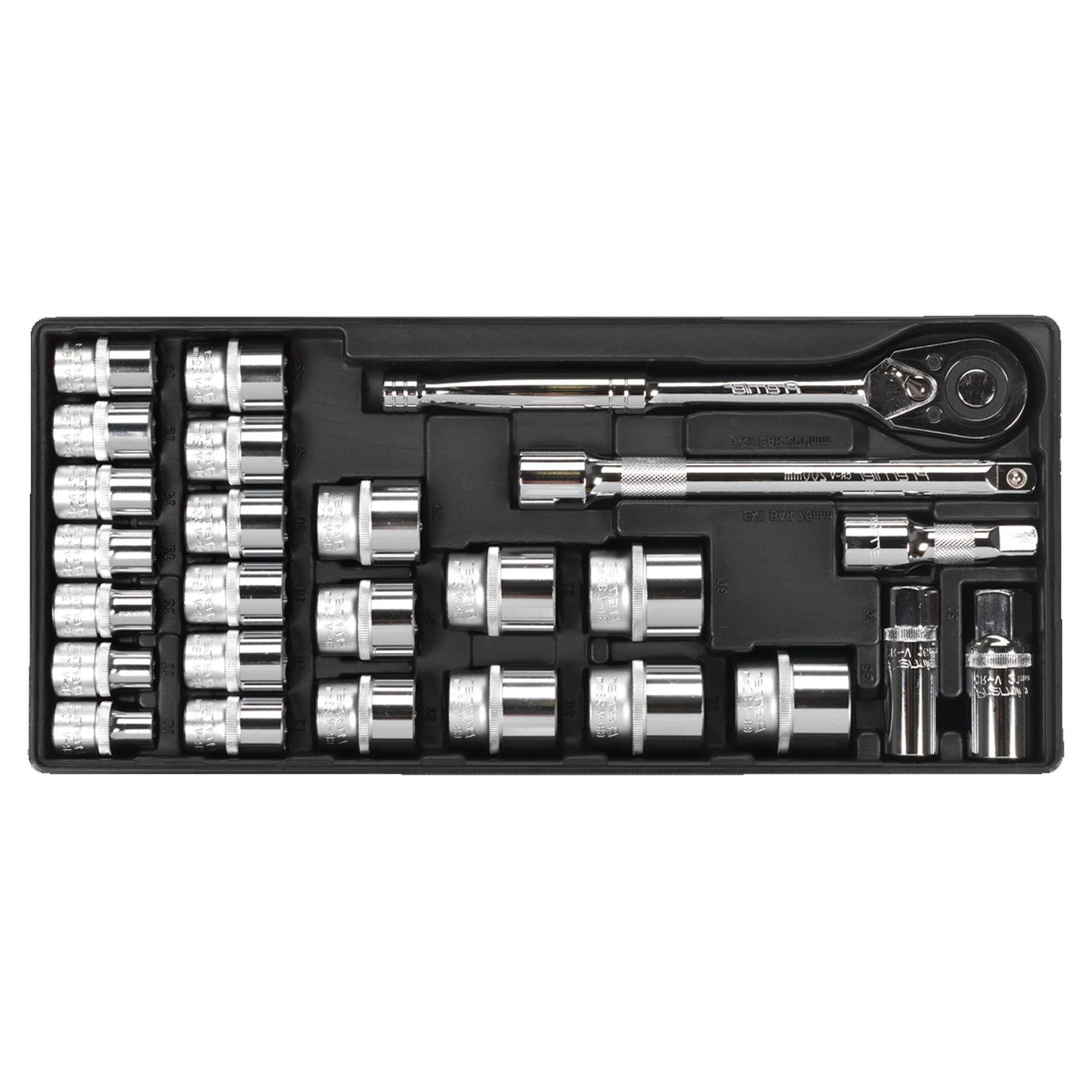 Sealey Tool Tray with Socket Set 26pc 1/2"Sq Drive