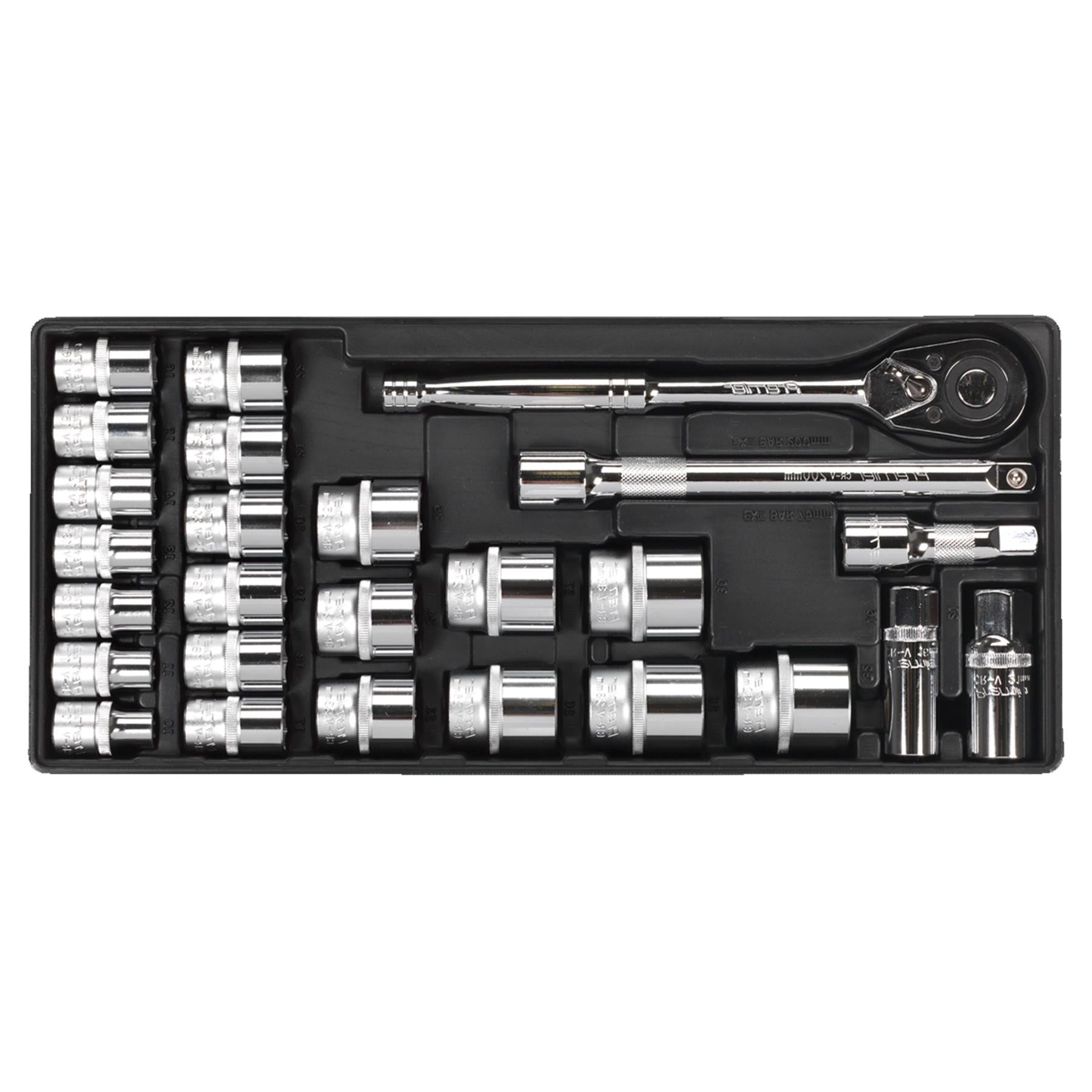 Sealey Tool Tray with Socket Set 26pc 1/2"Sq Drive