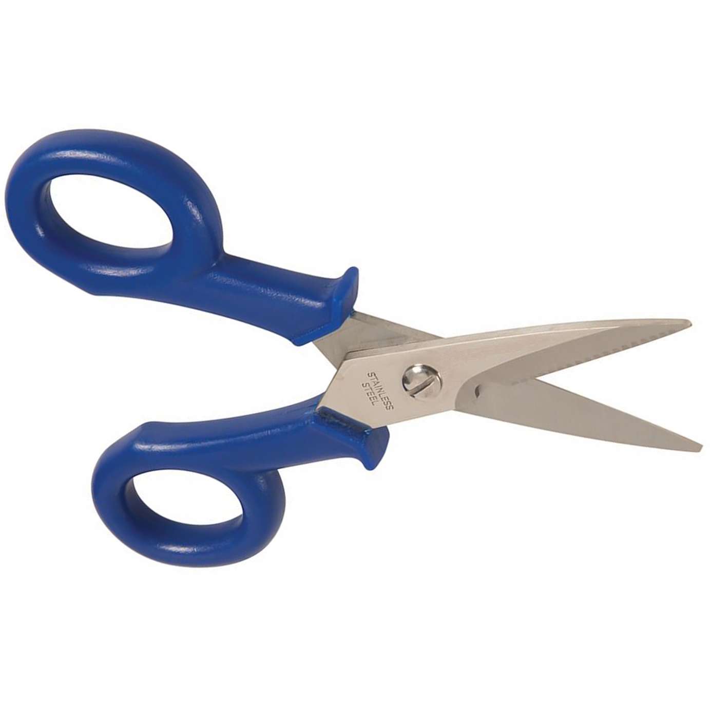 Electricians Scissors 140mm With Serrated Lower Blade & Integrated Notch