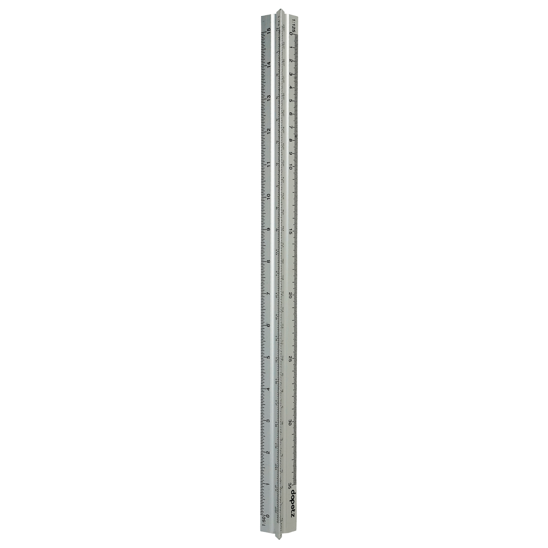 30cm Triangular Aluminium Tri Scale Metal Ruler Architects Engineers Rule 12"