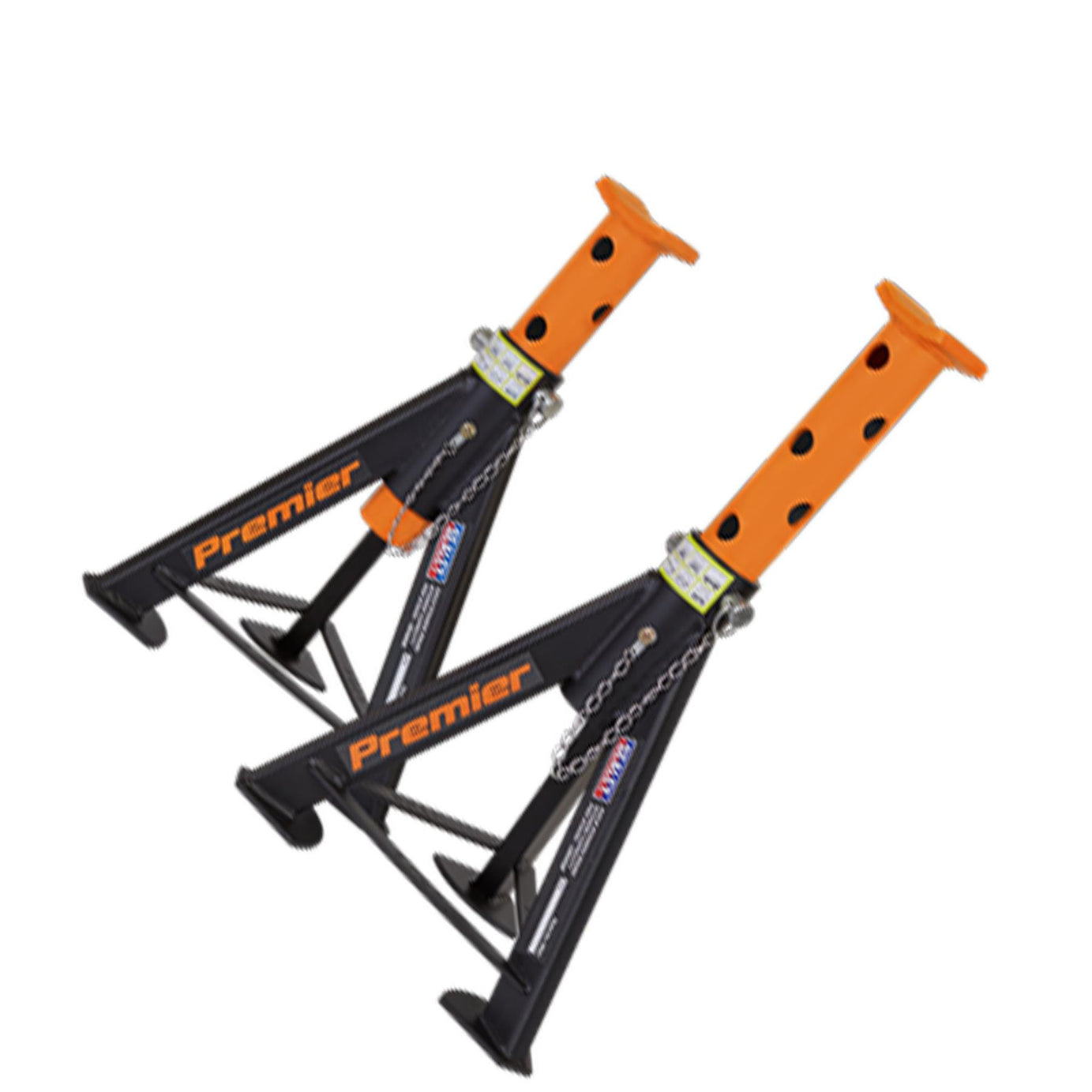 Sealey Axle Stands (Pair) 6tonne Capacity per Stand - Orange