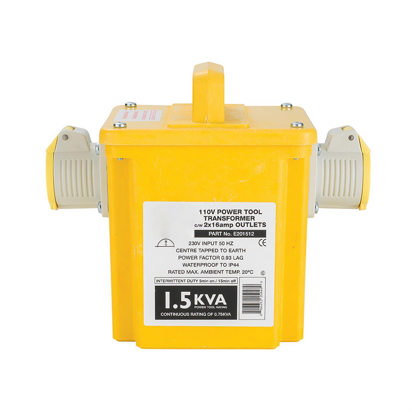 Defender 1.5kVA Transformer 16A 110V 16A Weight 11kg.