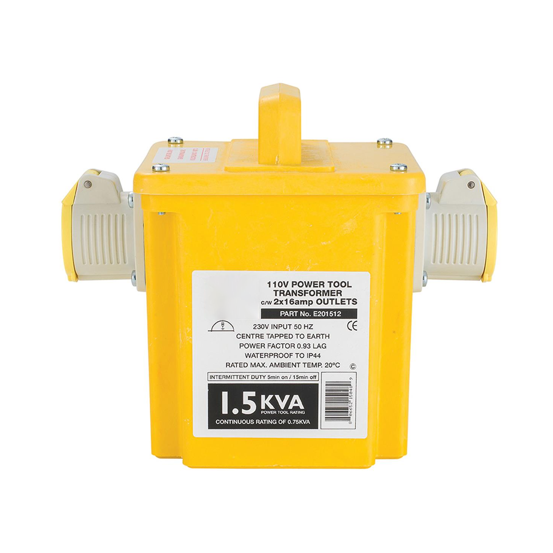 Defender 1.5kVA Transformer 16A 110V 16A Weight 11kg.