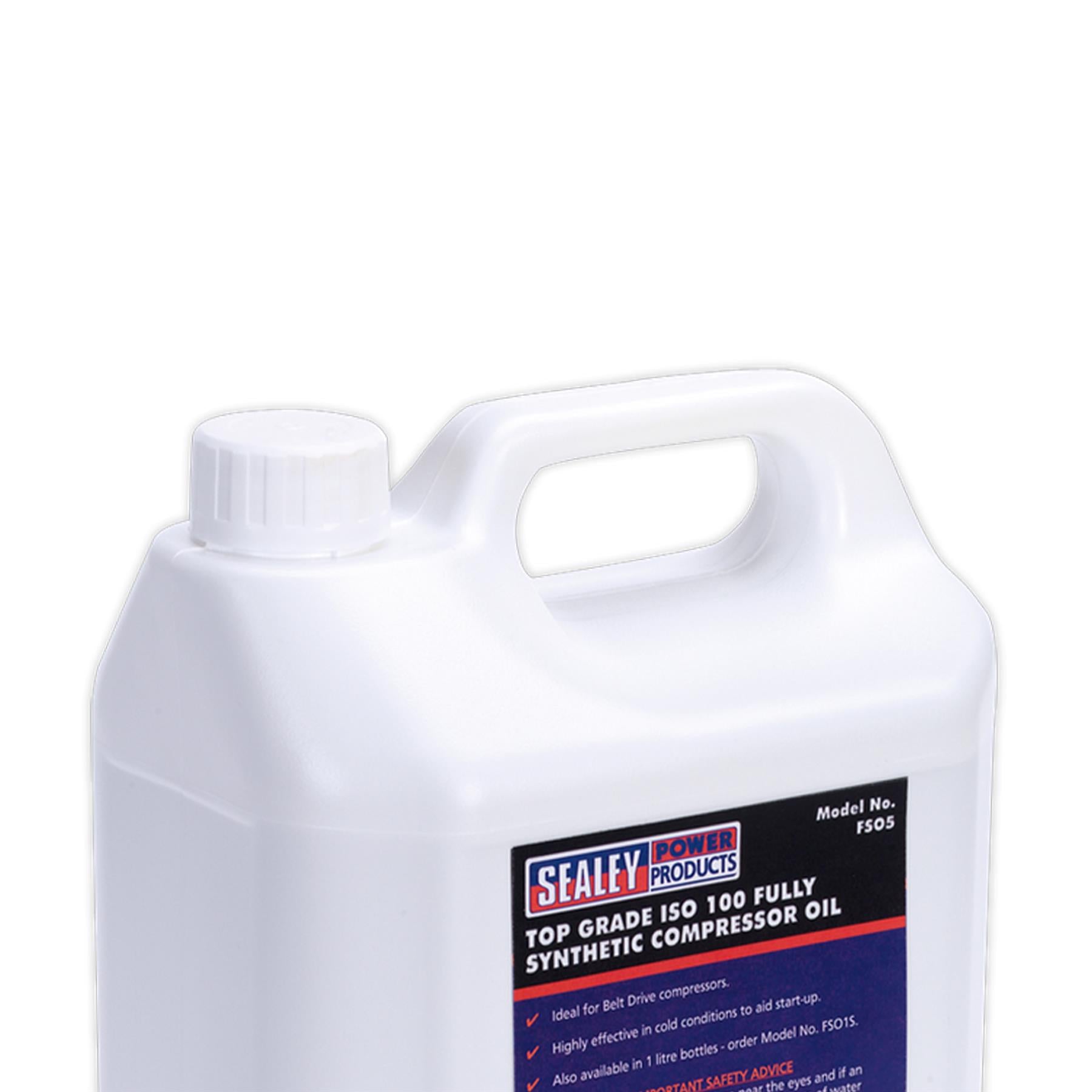 Sealey Compressor Oil Fully Synthetic 5Litre Container - FSO5