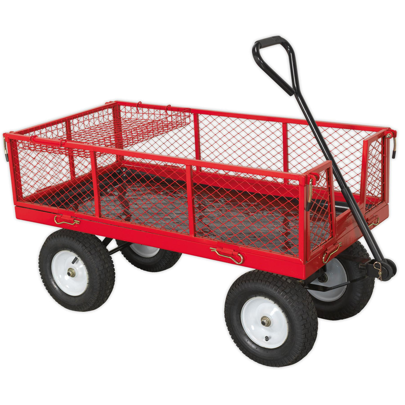 Sealey Platform Truck with Sides Pneumatic Tyres 450kg Capacity