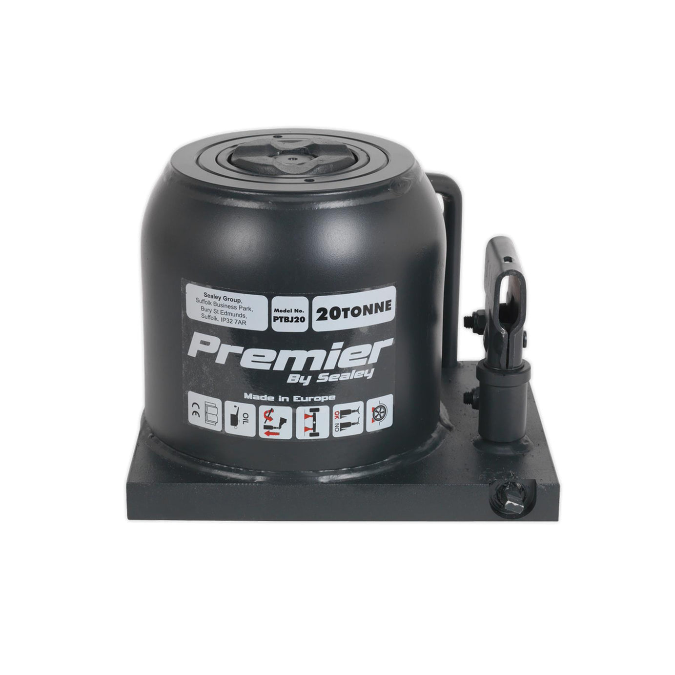 Sealey Premier Telescopic Bottle Jack 20tonne Safety Overload Valve