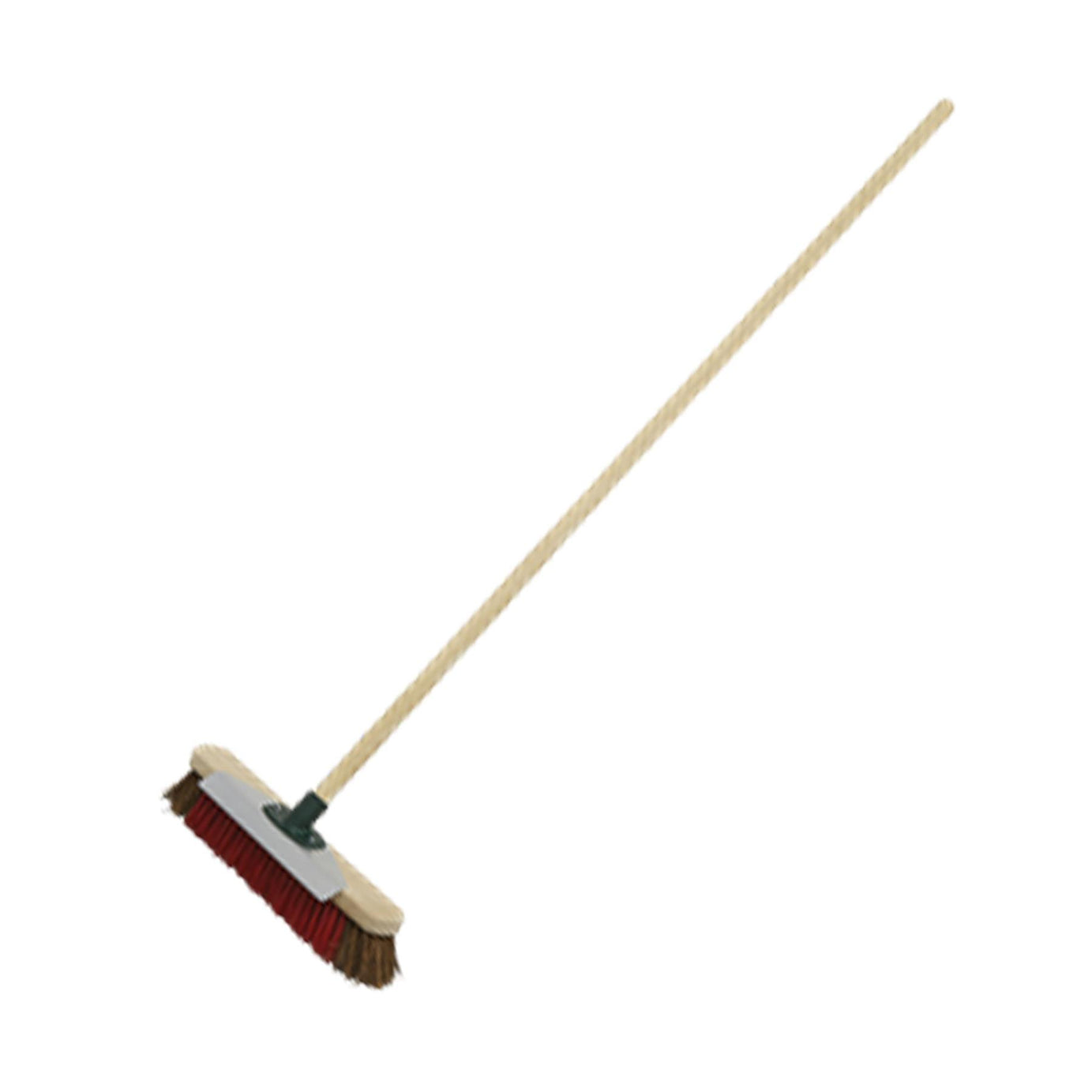 Sealey Heavy-Duty Stiff/Hard Bristle Broom with Scraper 16"(405mm)