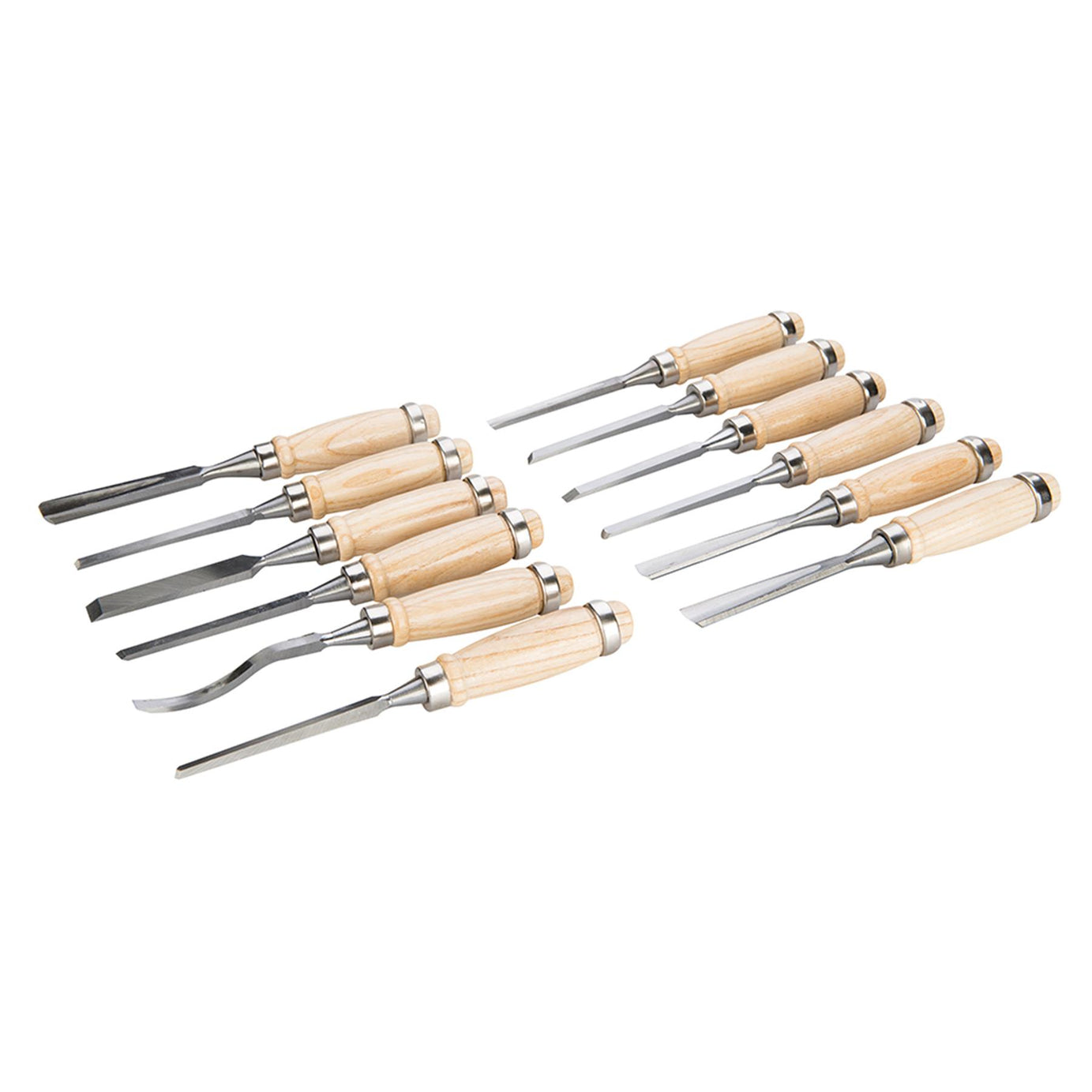 Precision Wood Carving Set 12pce Woodwork Chisels Detailed 200mm Wood Carving