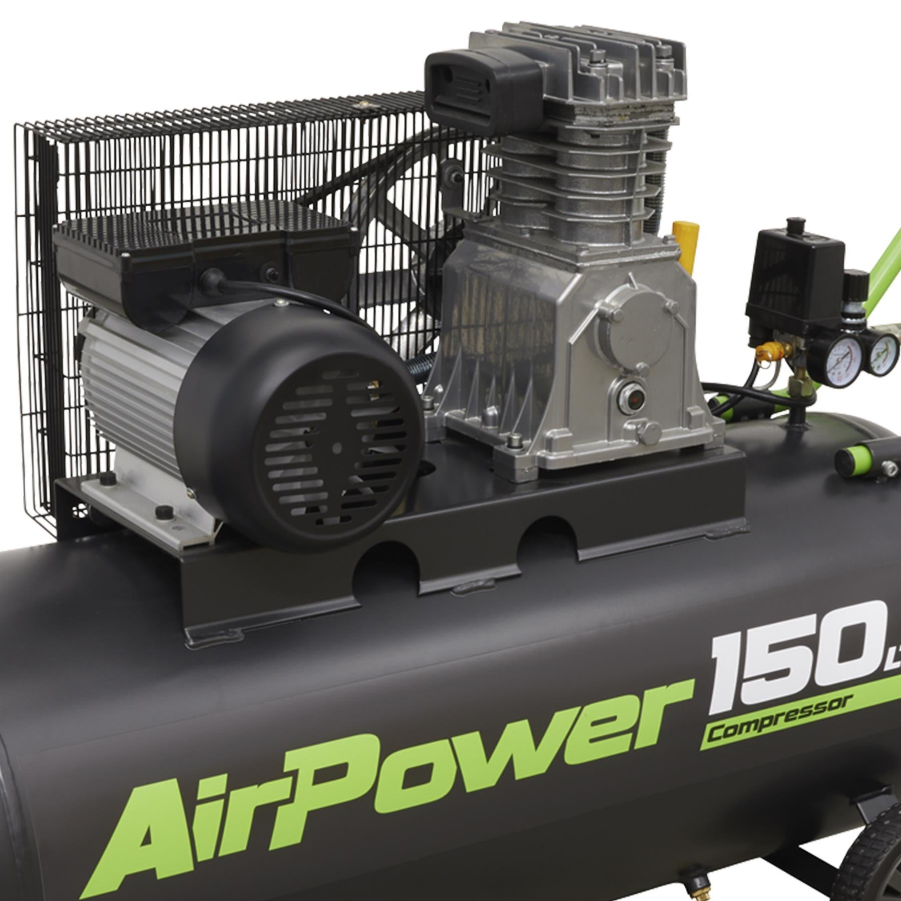Sealey Compressor 150L Belt Drive 3hp With Aluminium Cylinders