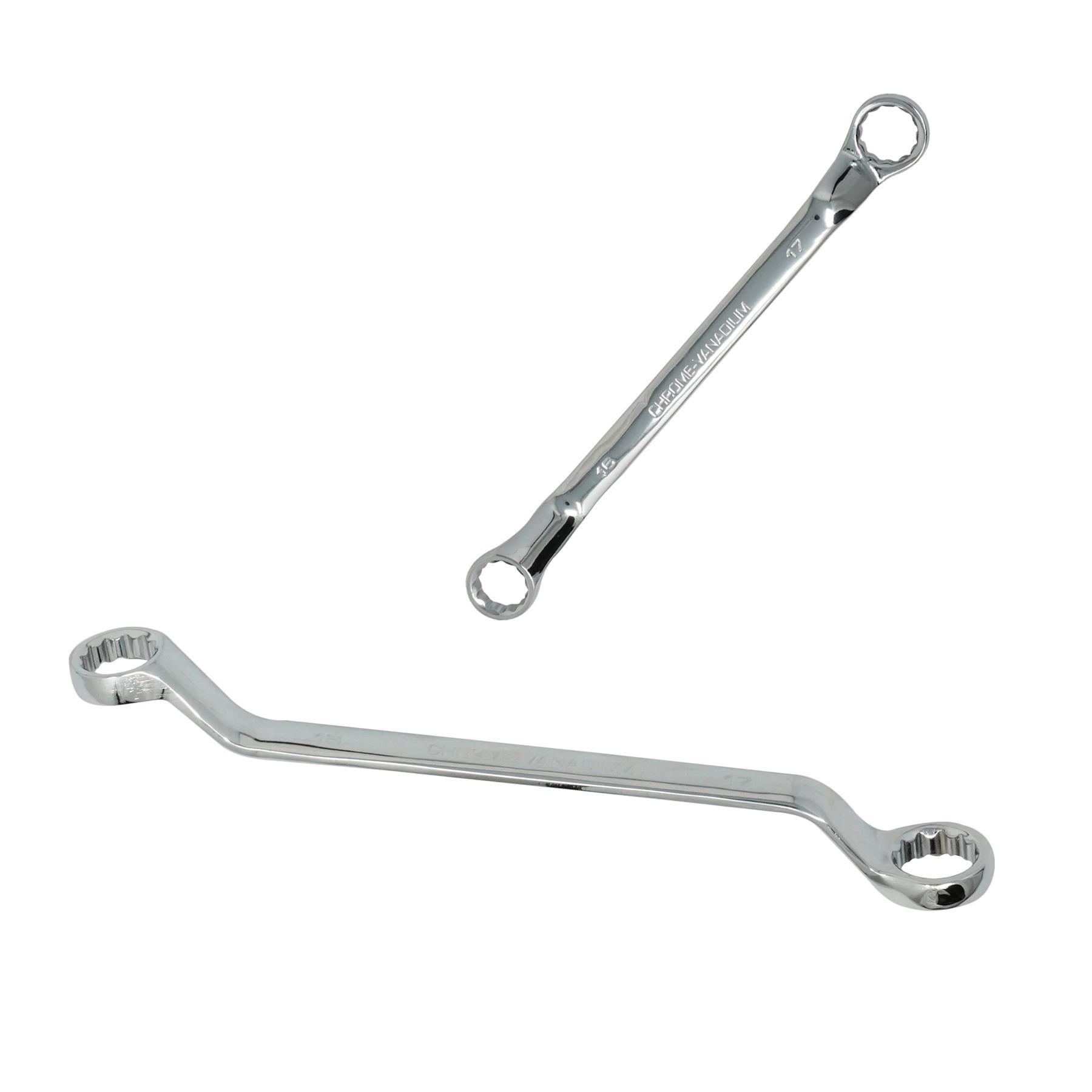 16mm 17mm Deep Offset Bi-Hex Swan Neck Spanner Wrench - Skill DIY