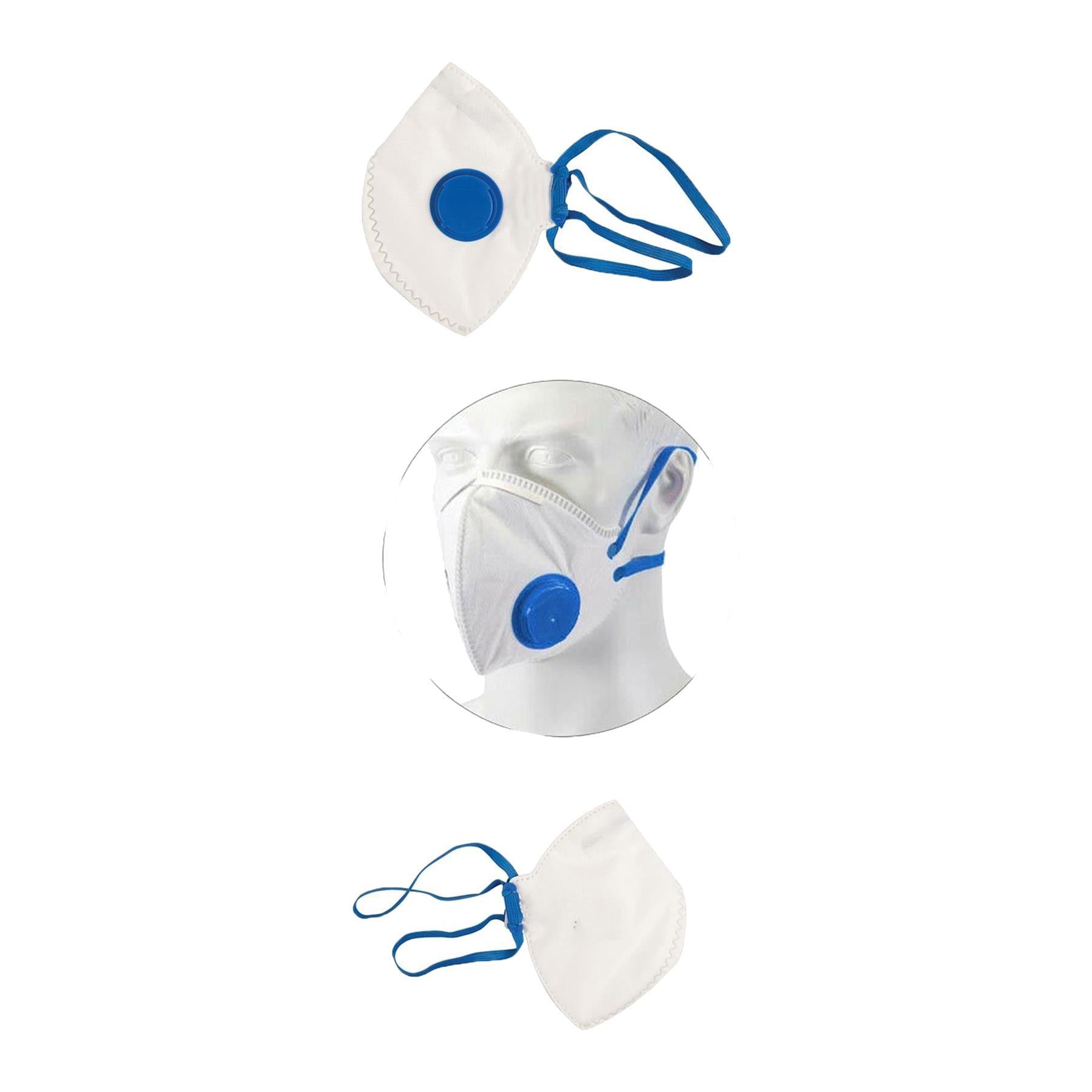 3x Face Mask Respirator FFP2 Valved Sanding Paint Aerosol Dust Safety