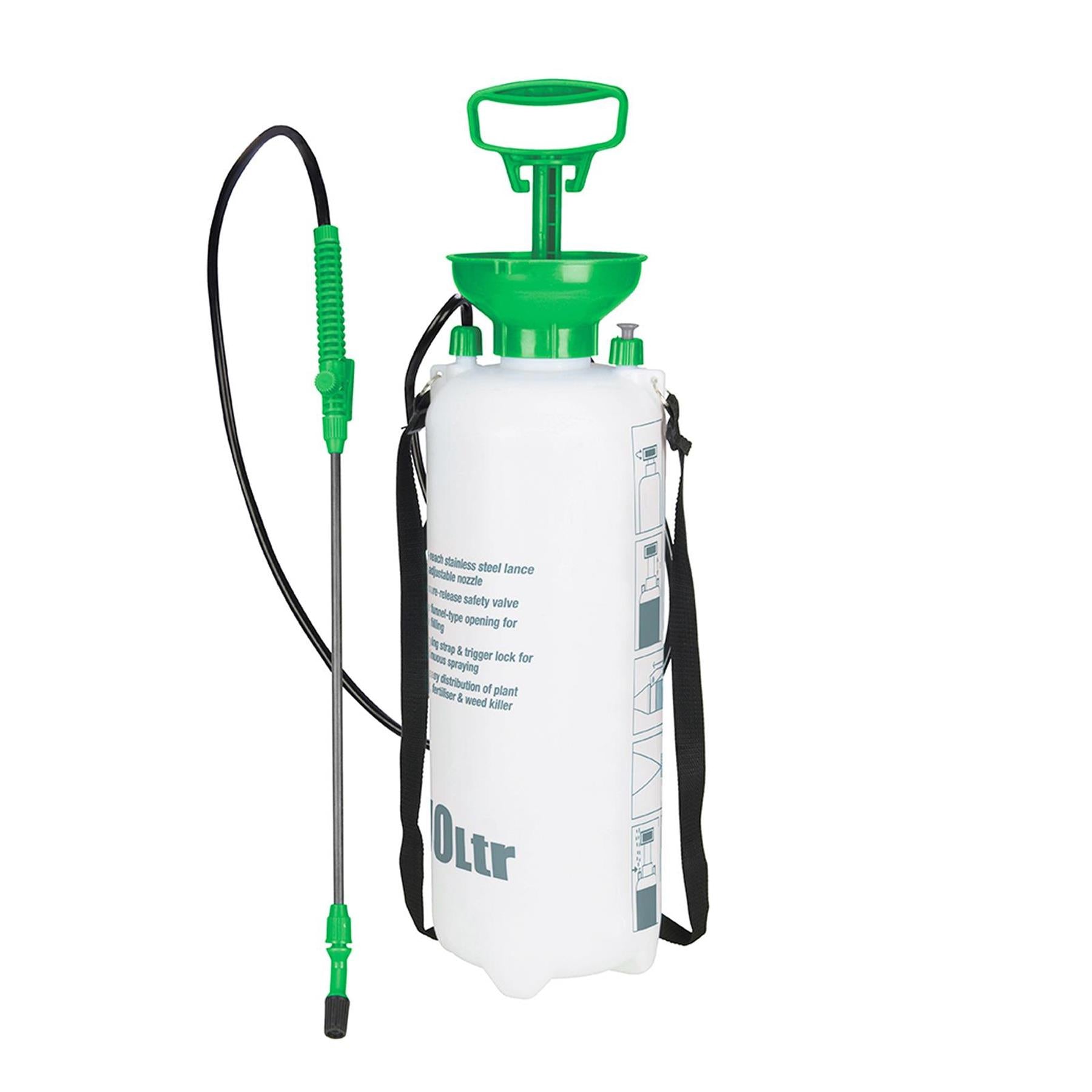 10 Liter Pressure Garden Sprayer For Easy Spraying Of Water-Based Liquids