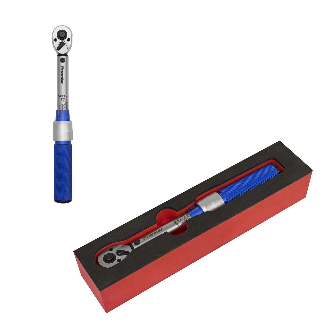 Sealey Torque Wrench Micrometer Style 3/8"Sq Dr. 5-25Nm-Calibrated