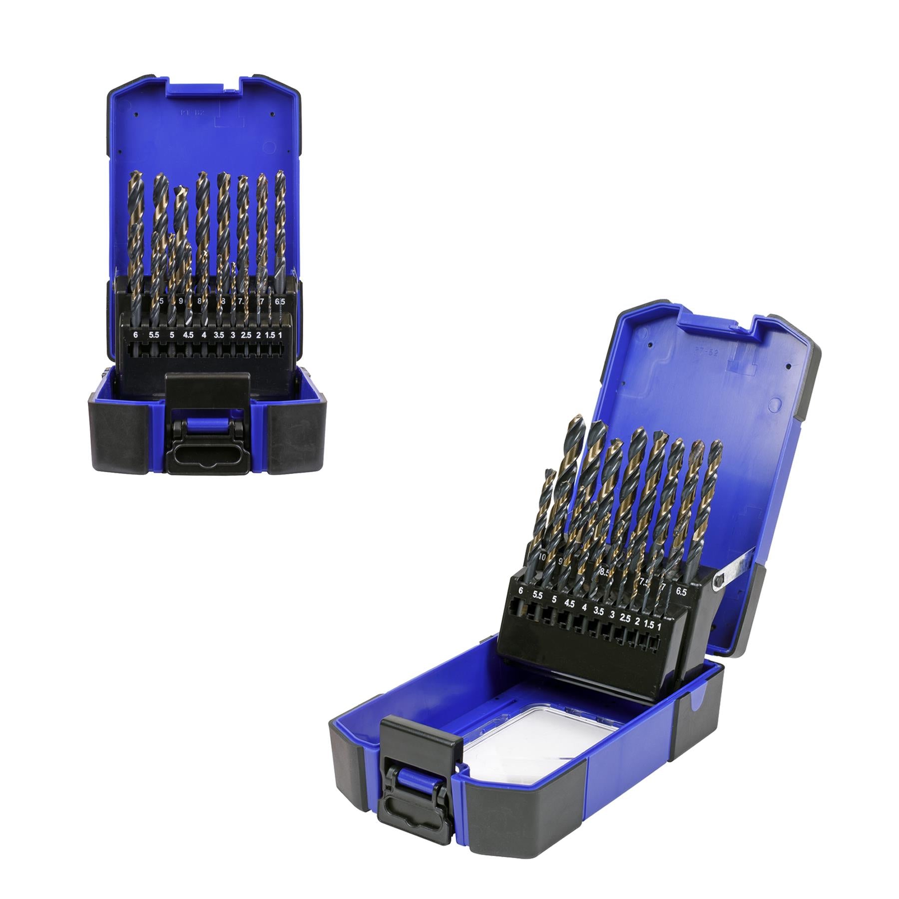 Sealey 19pc Drill Bit Set HSS Tri Point Ø1-10mm Steel Wood Plastic AK4705