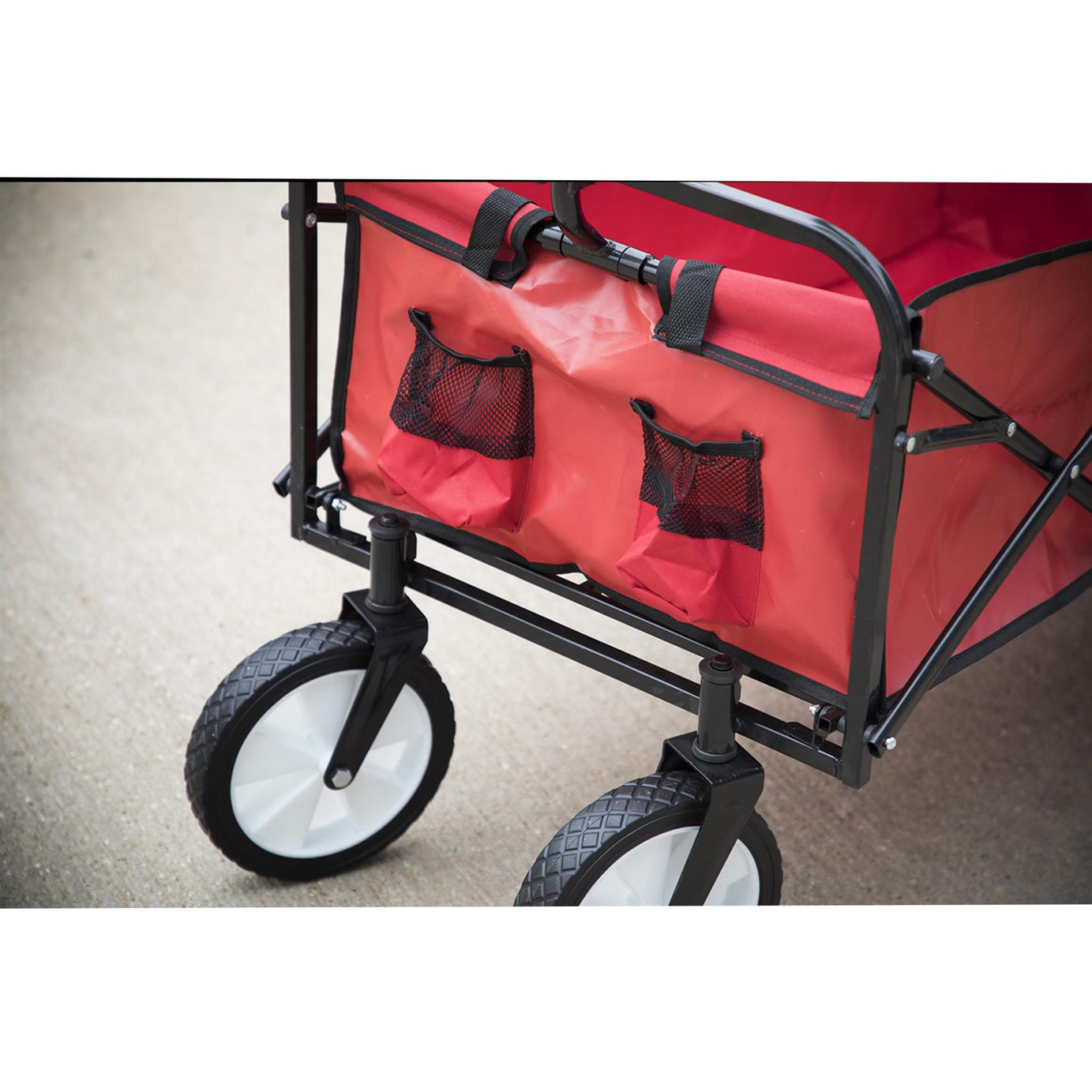 Sealey Red Folding Garden Hand Cart Canvas Trolley 70KG Wheels
