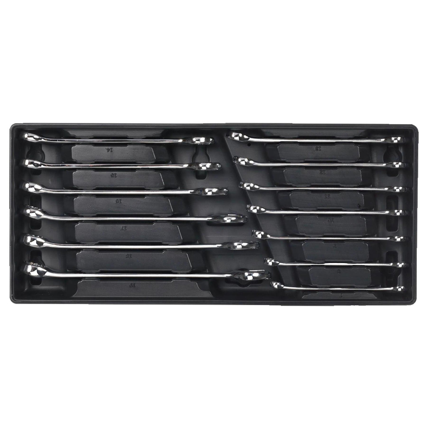 Sealey Tool Tray with Combination Spanner Set 13pc Metric