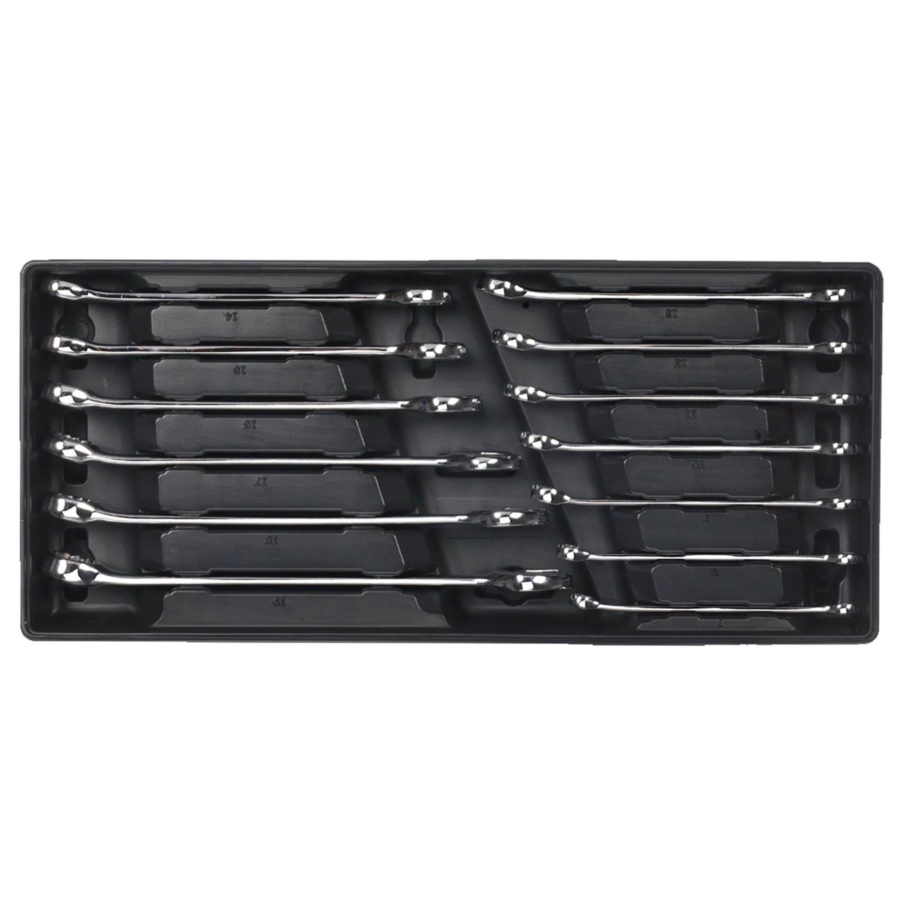 Sealey Tool Tray with Combination Spanner Set 13pc Metric