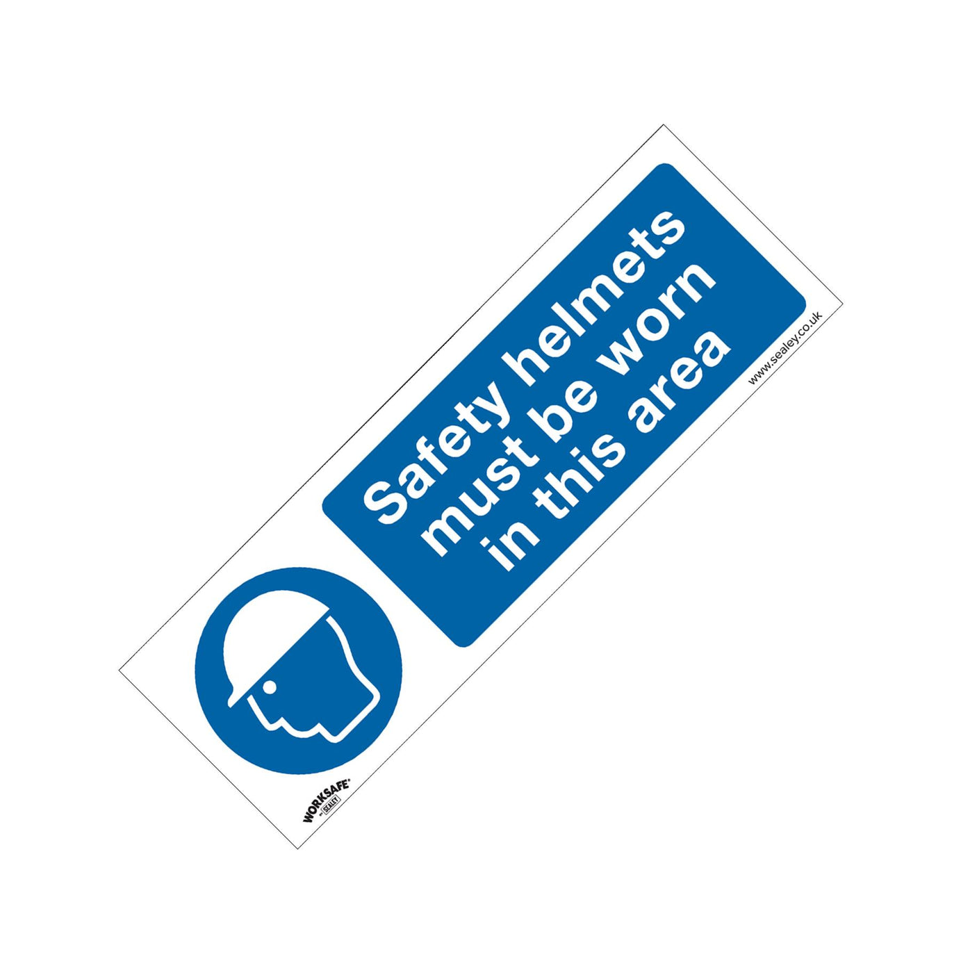 Sealey Plastic Sign - Safety Helmets Must Be Worn In This Area-Pk10