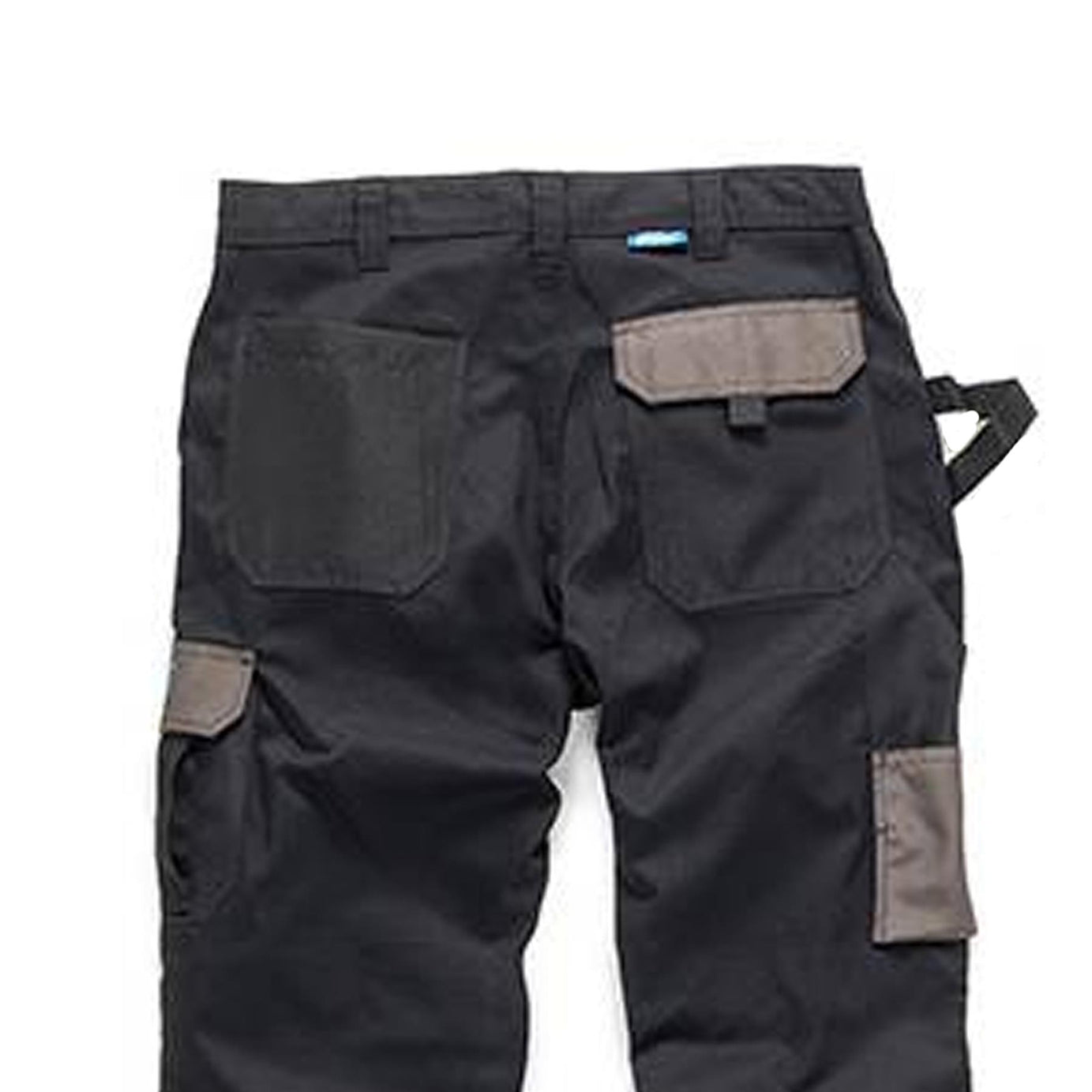 Tough Grit Work Trousers Kneepad & Cargo Pockets Working Pants Black 38L