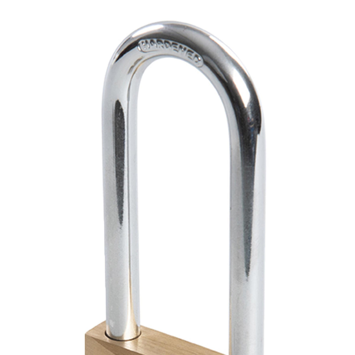 Brass Padlock Long Shackle 50mm Multi-Pin Tumbler Includes 3 Brass Keys