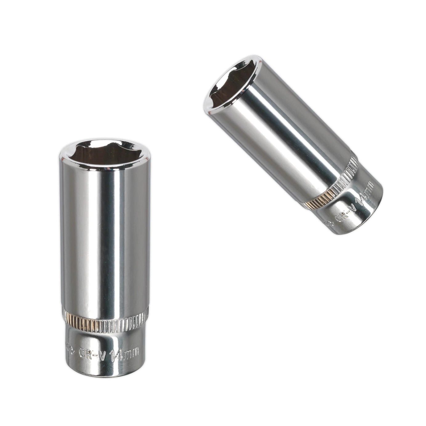 Sealey WallDrive Socket 14mm Deep 1/4"Sq Drive Fully Polished