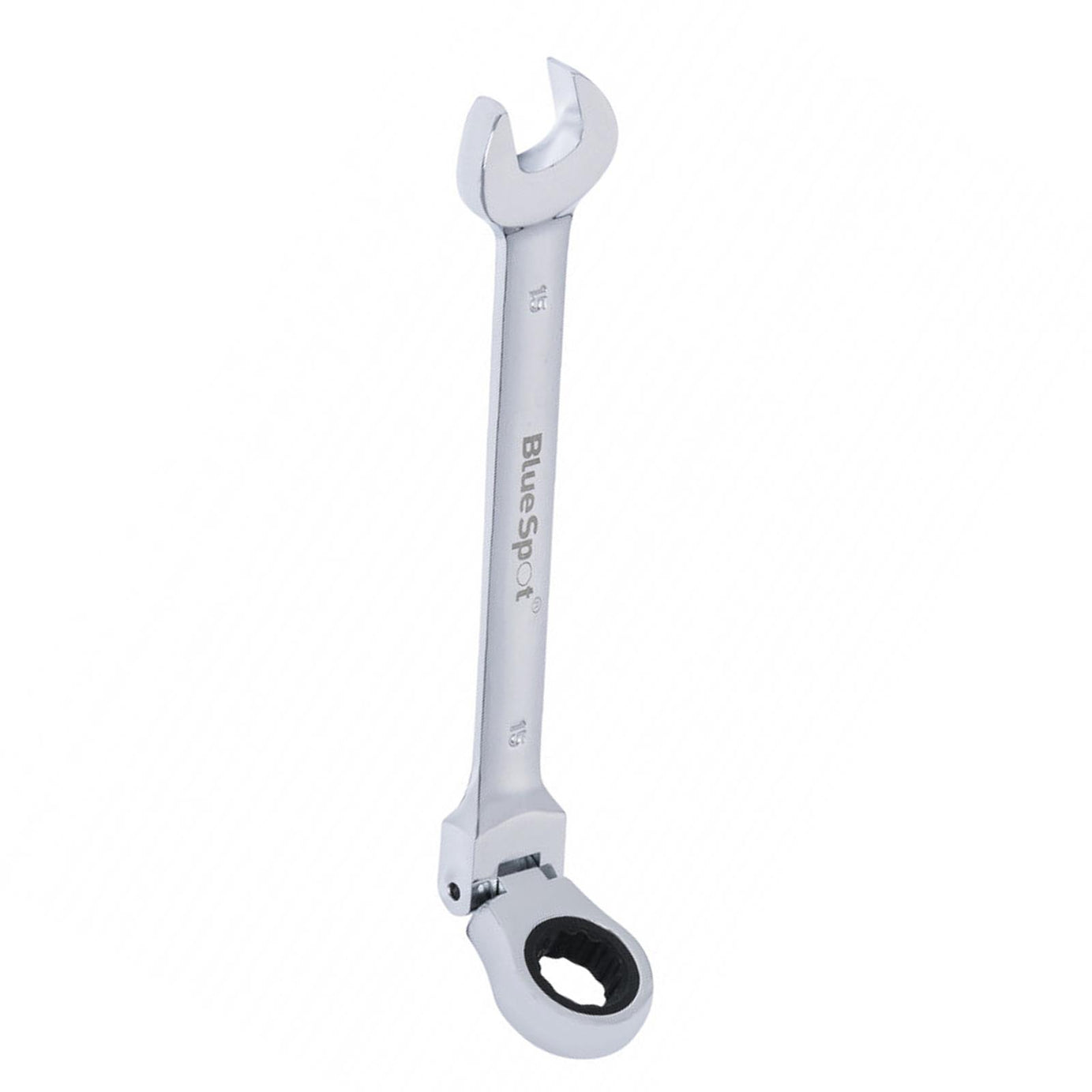 BlueSpot Ratchet Spanner Combination Flexible Head Wrench Metric 15mm