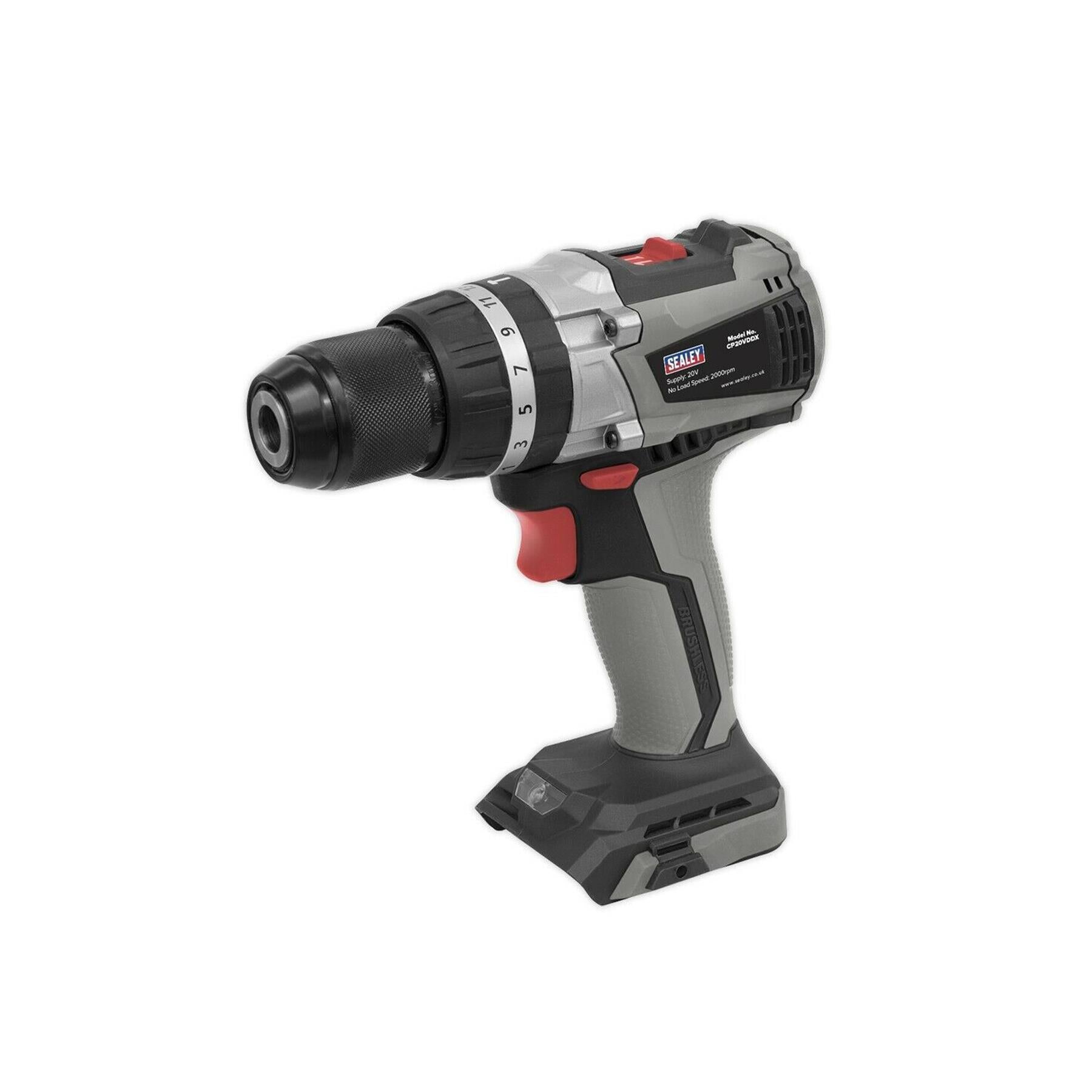 Sealey Brushless Hammer Drill/Driver Ø13mm 20V - Body Only