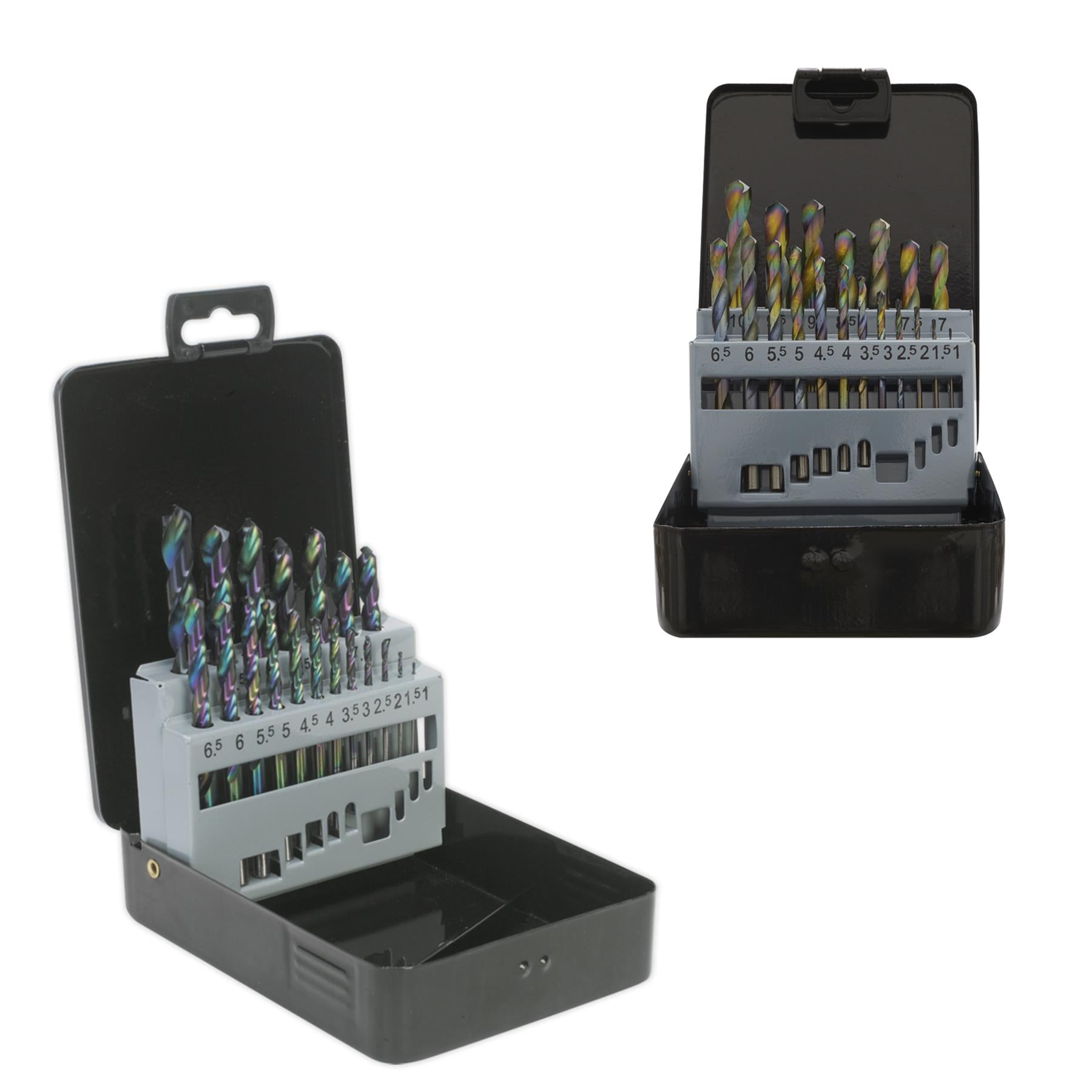 Sealey HSS Drill Bit Set 19pc Edge Ground Metric DIN 338