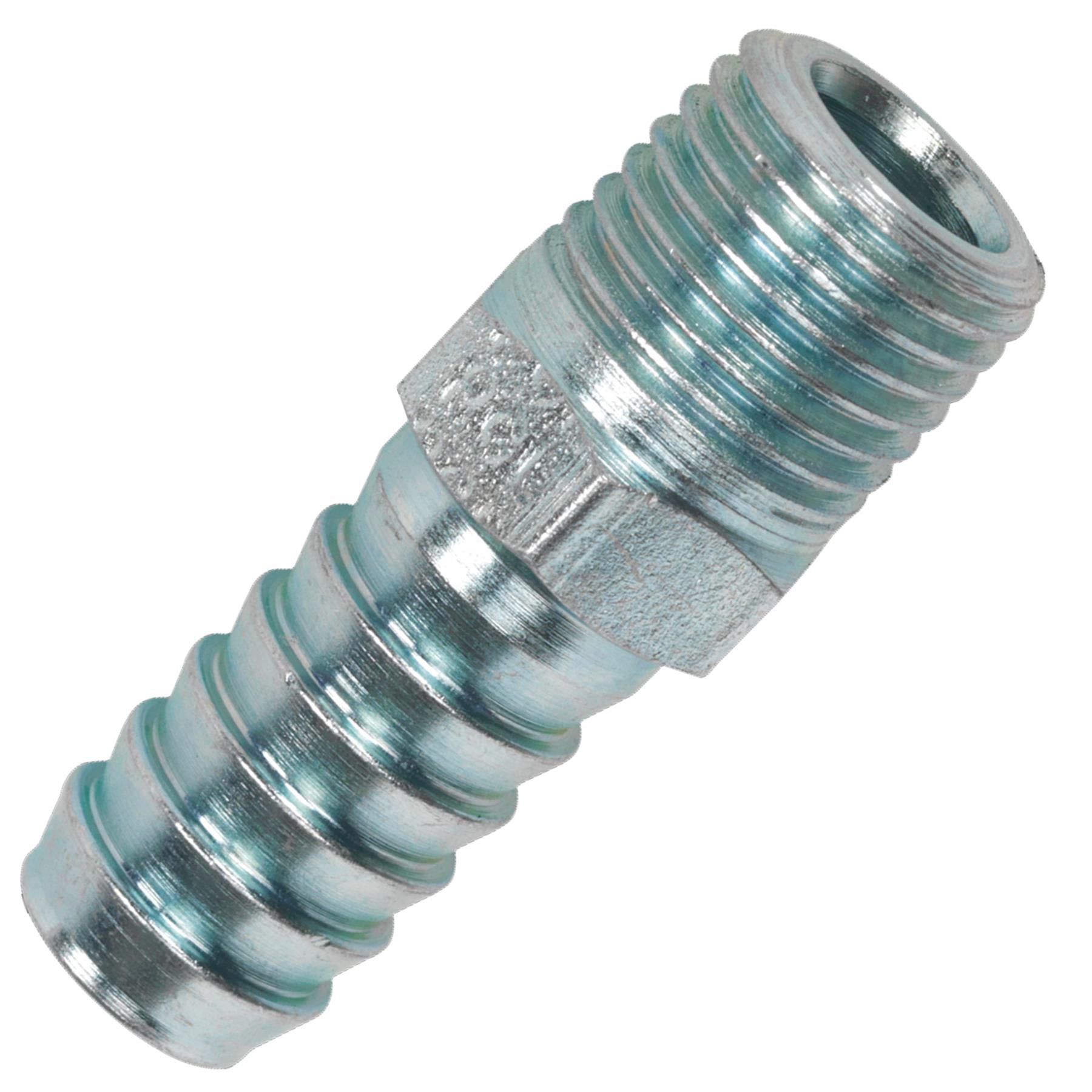 Sealey Screwed Tailpiece Male 1/4"BSPT - 3/8" Hose Pack of 5