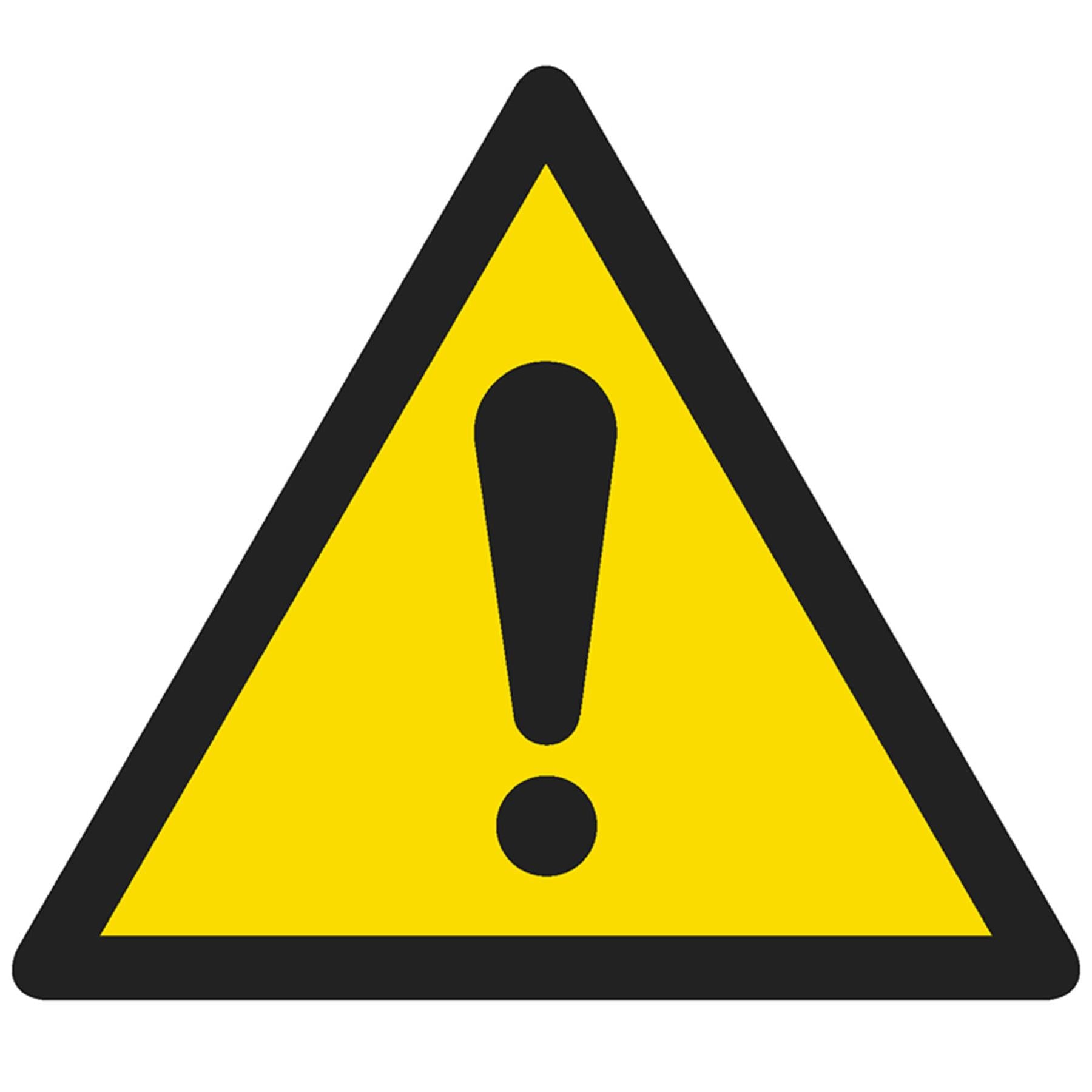Warning Safety Sign - Caution Hot Water - Self-Adhesive Vinyl