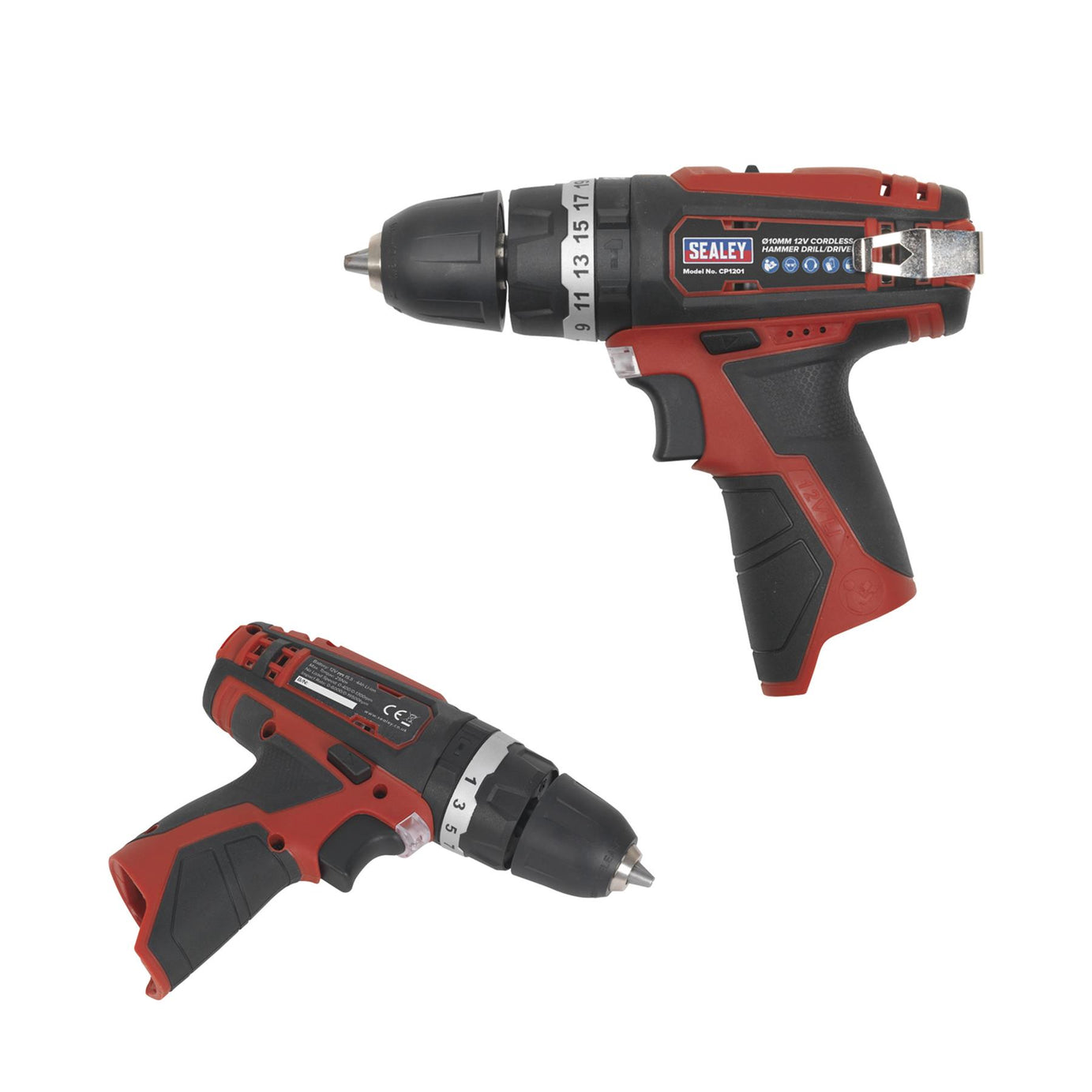 Sealey Cordless Hammer Drill/Driver Ø10mm 12V Lithium-ion - Body Only